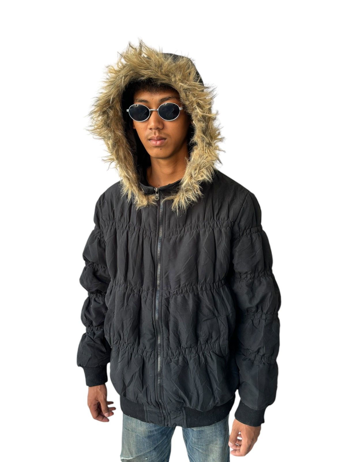 If Six Was Nine × Issey Miyake × Le Grande Bleu (L.G.B.) Inspired Issey Miyake ifsixwasnine lgb style fur jacket vtg Size US XL / EU 56 / 4 - 3 Thumbnail