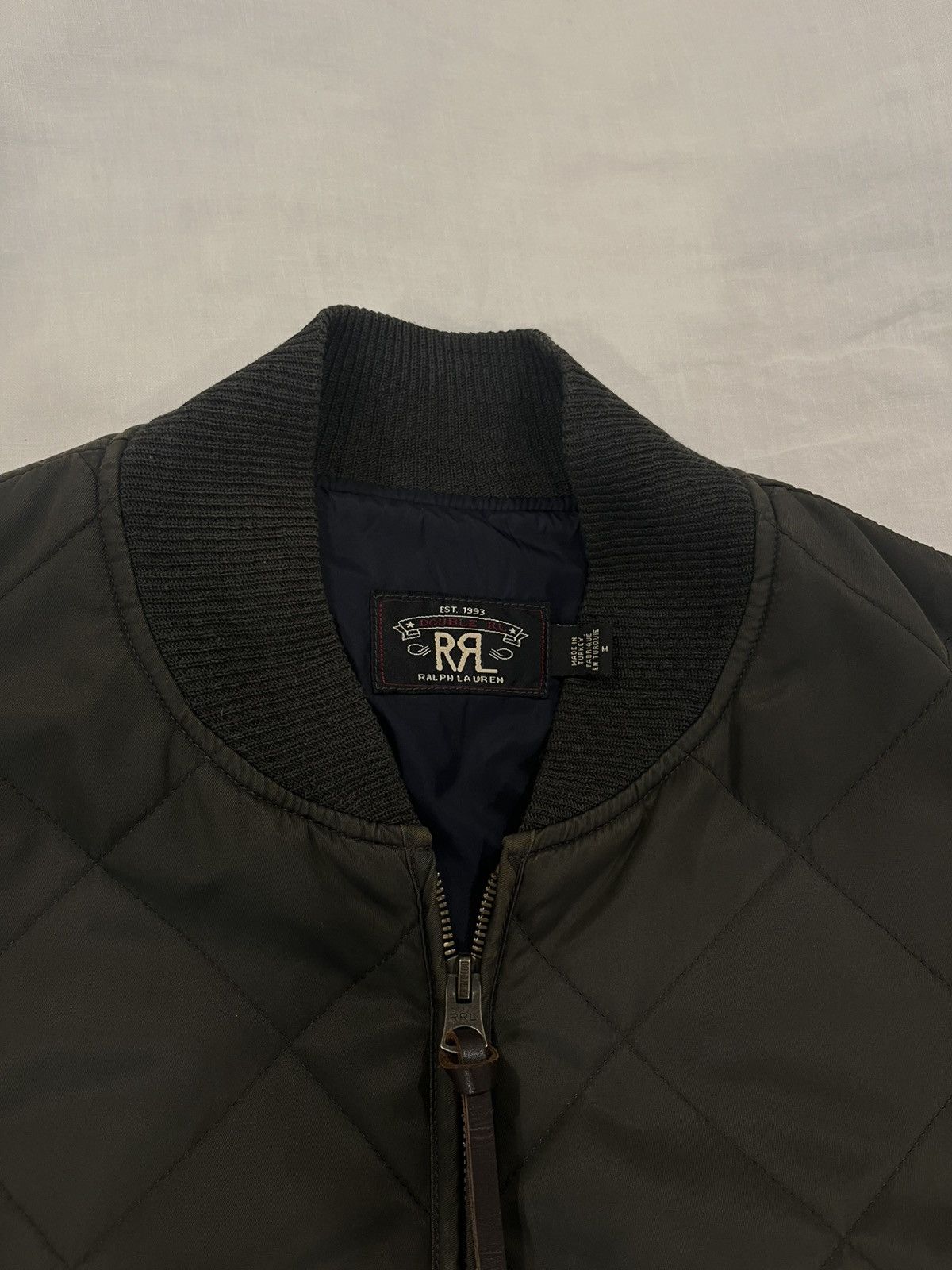 RRL Ralph Lauren RRL Benton Quilted Recycled-Shell Bomber Jacket Size US M / EU 48-50 / 2 - 3 Thumbnail
