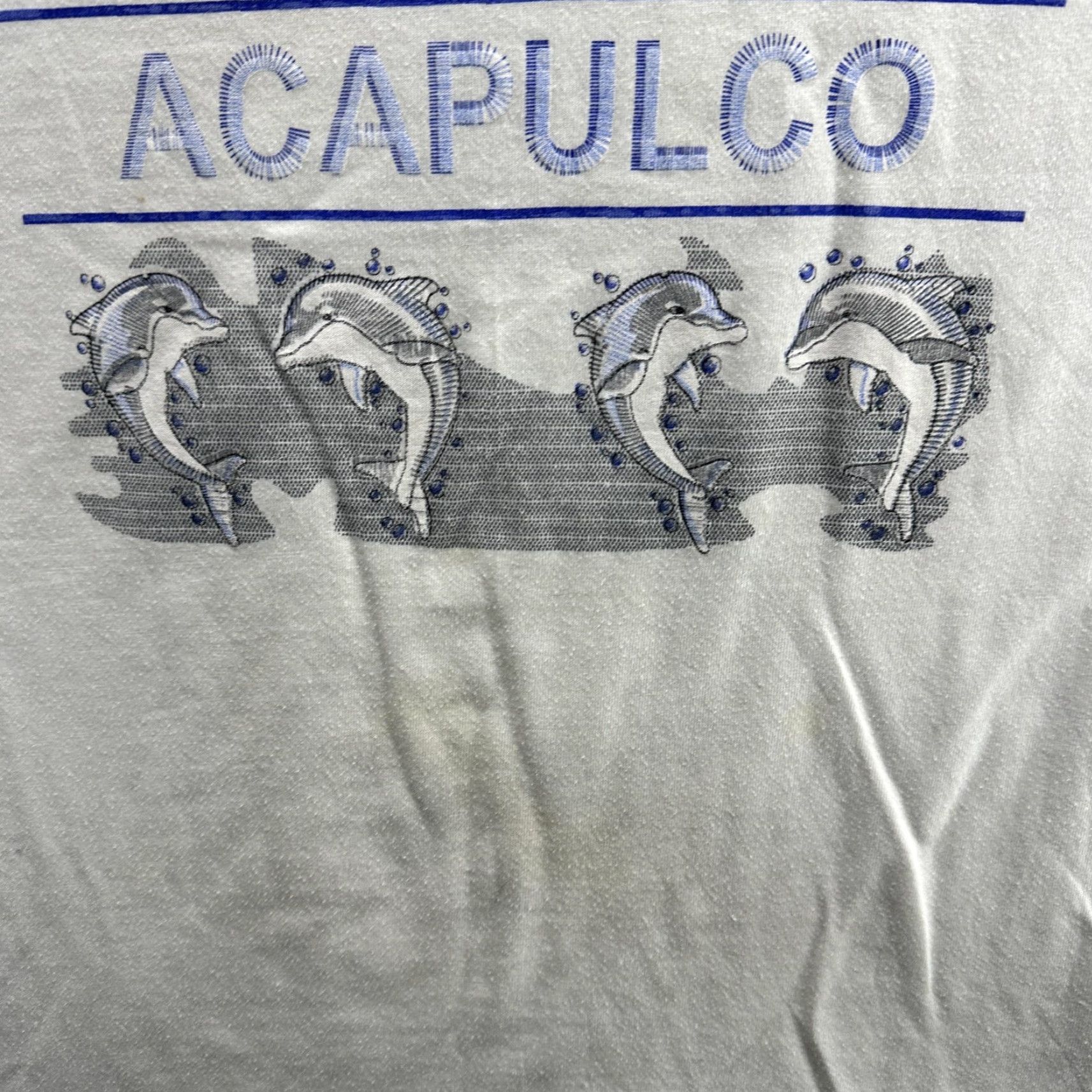 Vintage VINTAGE Original Beach Acapulco Shirt Mens Small White Dolphins Graphic 90s Beach Travel Marine Country Crew Neck Short Sleeve T-Shirt Mens Size US S / EU 44-46 / 1 - 5 Thumbnail