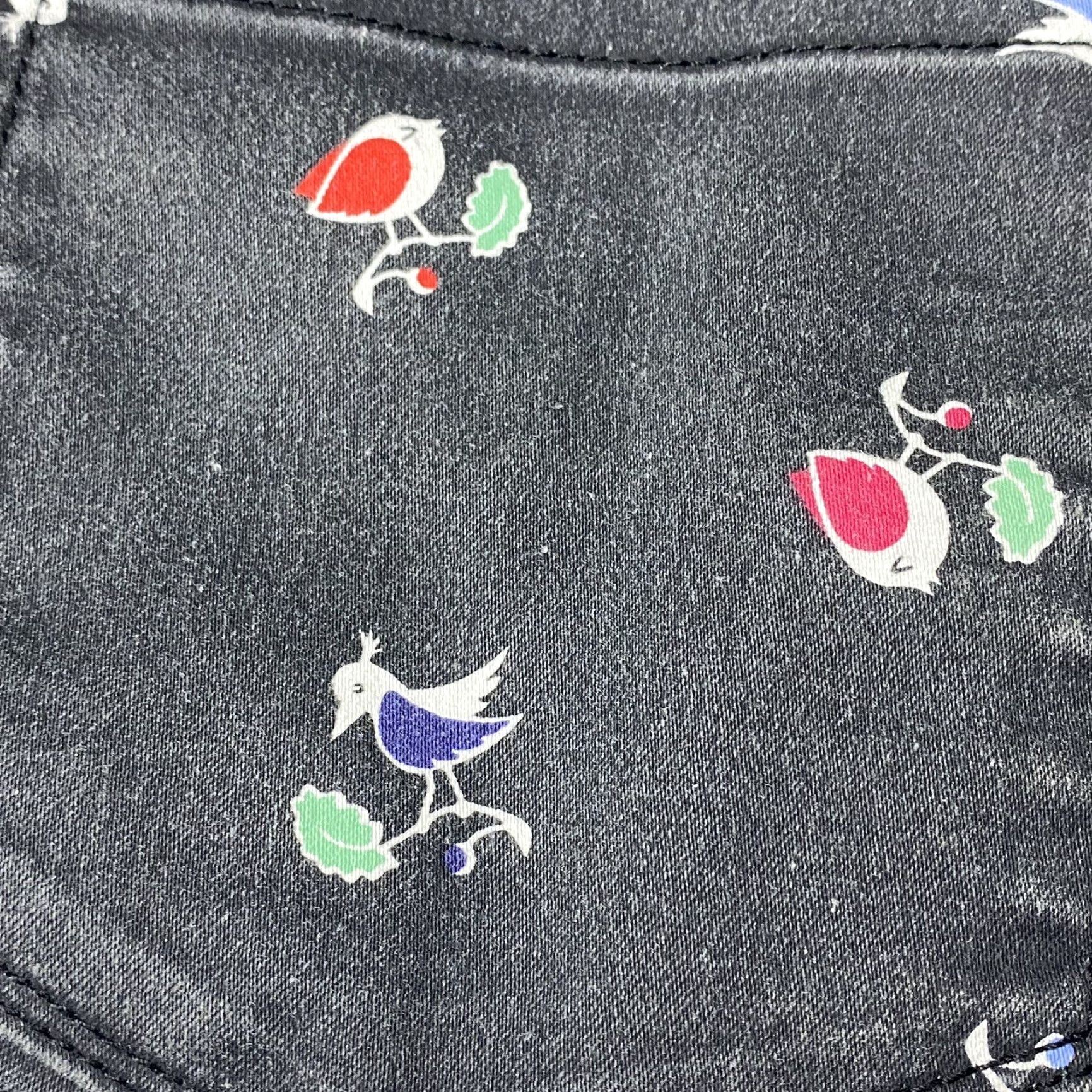 Tommy Hilfiger VINTAGE Tommy Hilfiger Jeans Bird Print Women’s 15 Jeans 90s Birds Black Straight Womens Size 36" / US 14 / IT 50 - 3 Thumbnail