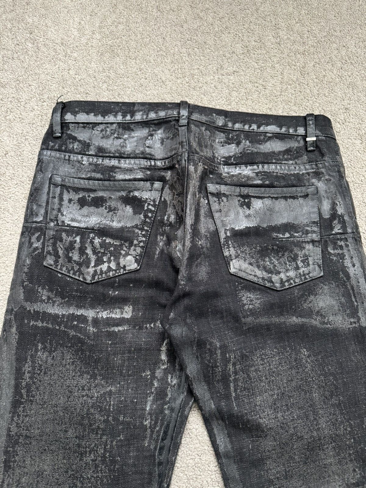 Dior AW08 Dior Homme “Luster” Black Waxed Size US 30 / EU 46 - 14 Thumbnail