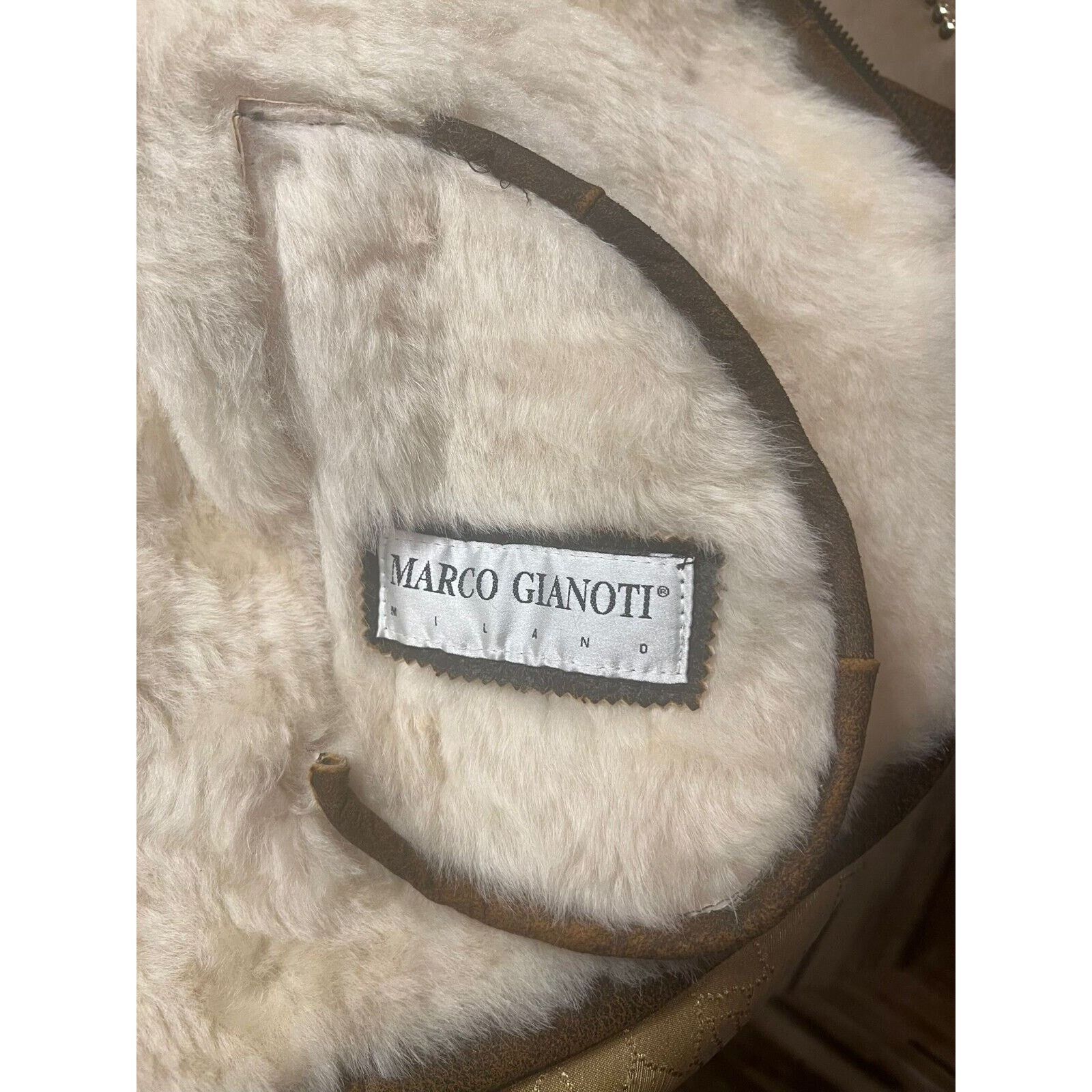 Other MARCO GIANNOTTI Brown Shearling coat Size 44R Size US L / EU 52-54 / 3 - 8 Thumbnail