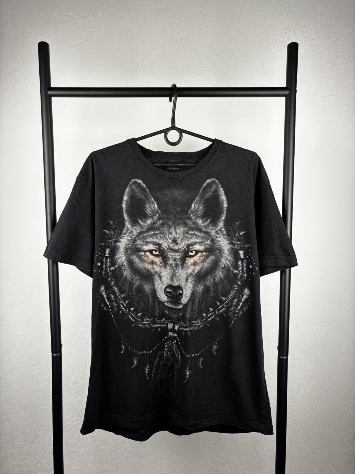 Band Tees × Vintage Spiral Wolf Big Logo vintage t shirt size L Size US L / EU 52-54 / 3 - 1 Thumbnail