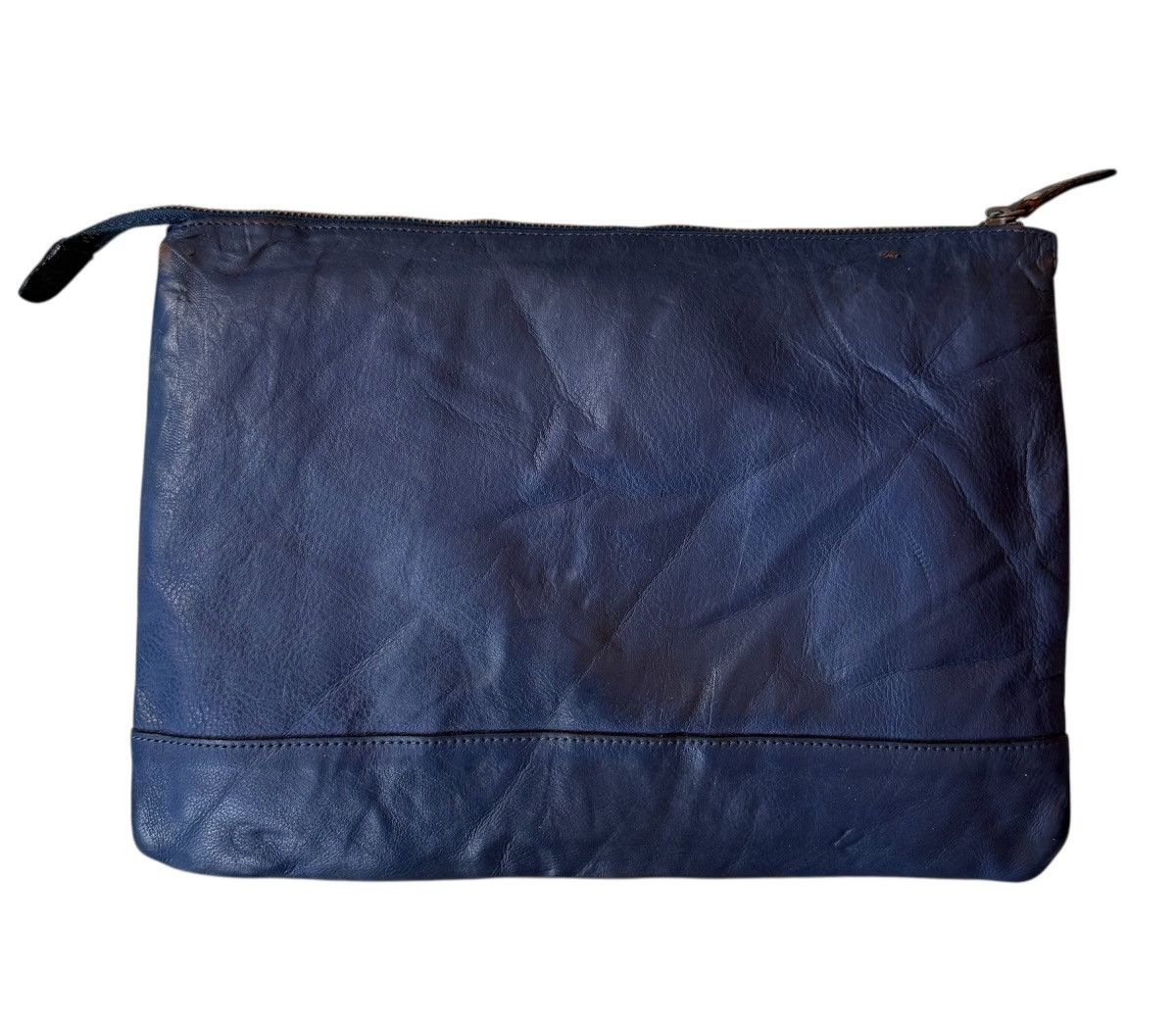 Burberry Burberry Black Label Patina Clutch Bag Blue Leather Size ONE SIZE - 2 Thumbnail