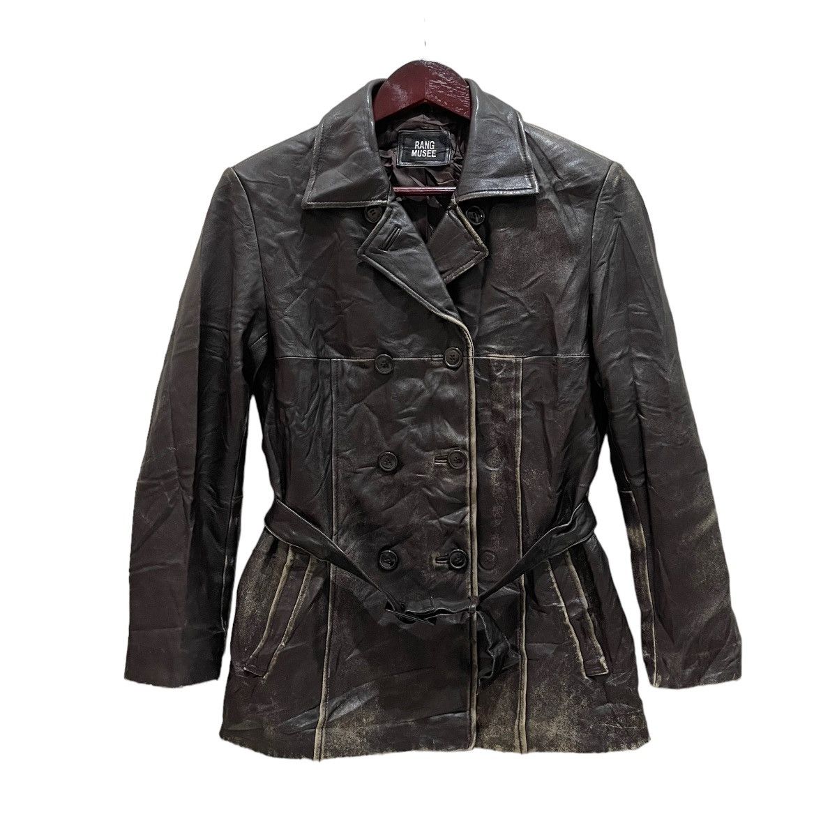 Genuine Leather × Vintage Vintage Rang Musee Genuine Leather Button Jacket Size S / US 4 / IT 40 - 1 Thumbnail