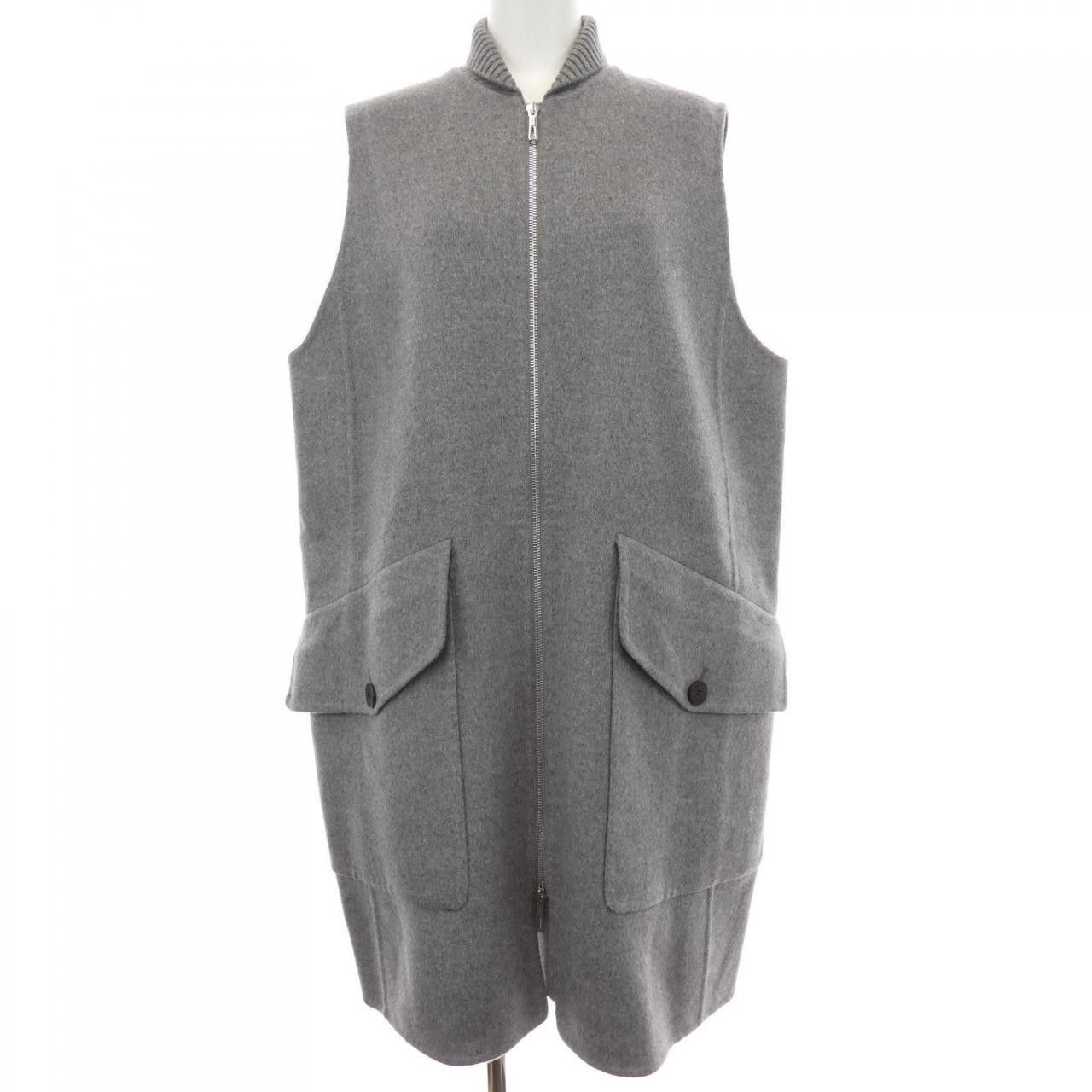 Hermes Hermes Hermès Long Vest Cashmere Long Vest 38 Textile Tops DUTY FREE for USA Size ONE SIZE - 1 Thumbnail
