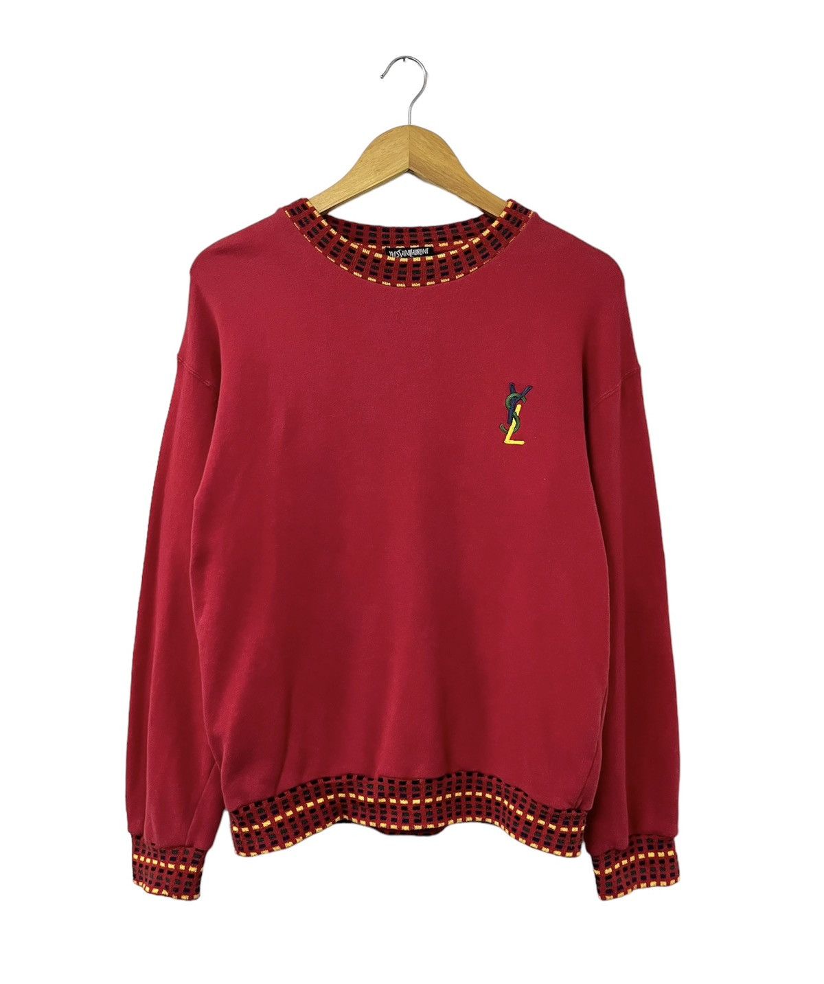 Yves Saint Laurent VINTAGE YVES SAINT LAURENT EMBROIDERY YSL SWEATSHIRT Size US M / EU 48-50 / 2 - 2 Thumbnail
