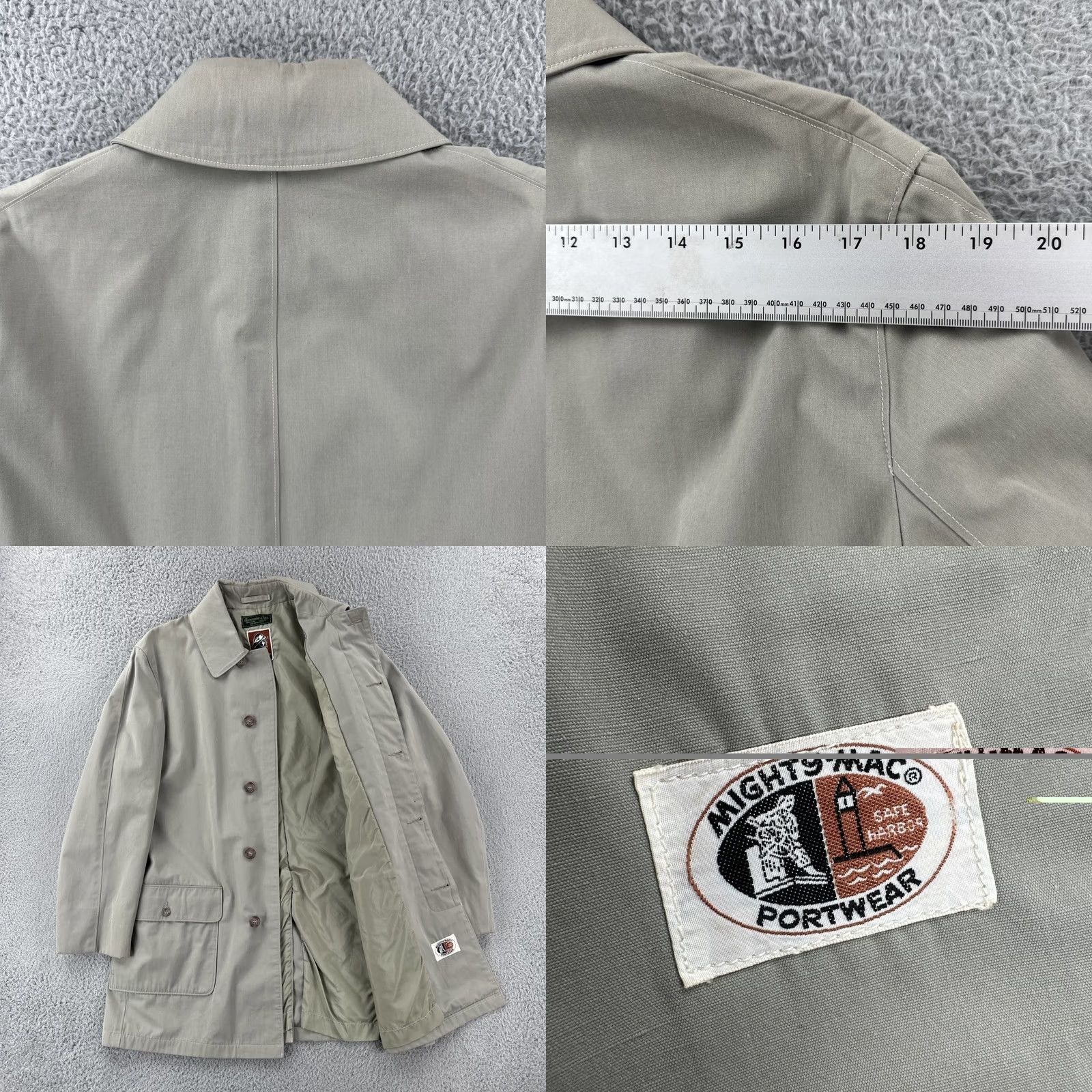 Abercrombie & Fitch VINTAGE Abercrombie & Fitch Mighty Mac Portwear Out O Gloucester Jacket Mens L Beige Fur Fitch Cotton Sportswear/Beach 1960s Size US L / EU 52-54 / 3 - 10 Thumbnail