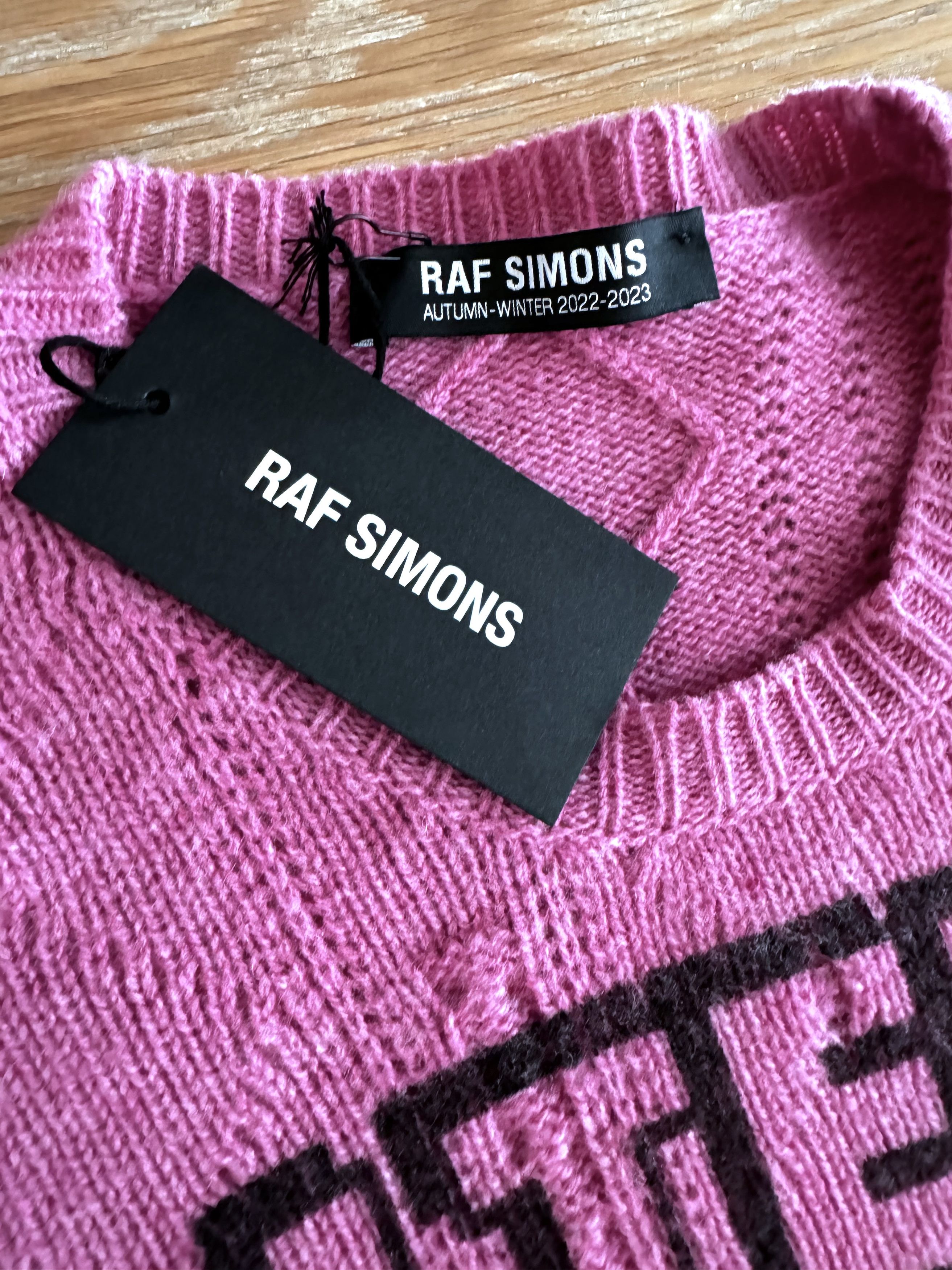 Raf Simons Raf Simons Pink Altered Reality Sweater Knit Merino Wool Size US M / EU 48-50 / 2 - 3 Thumbnail