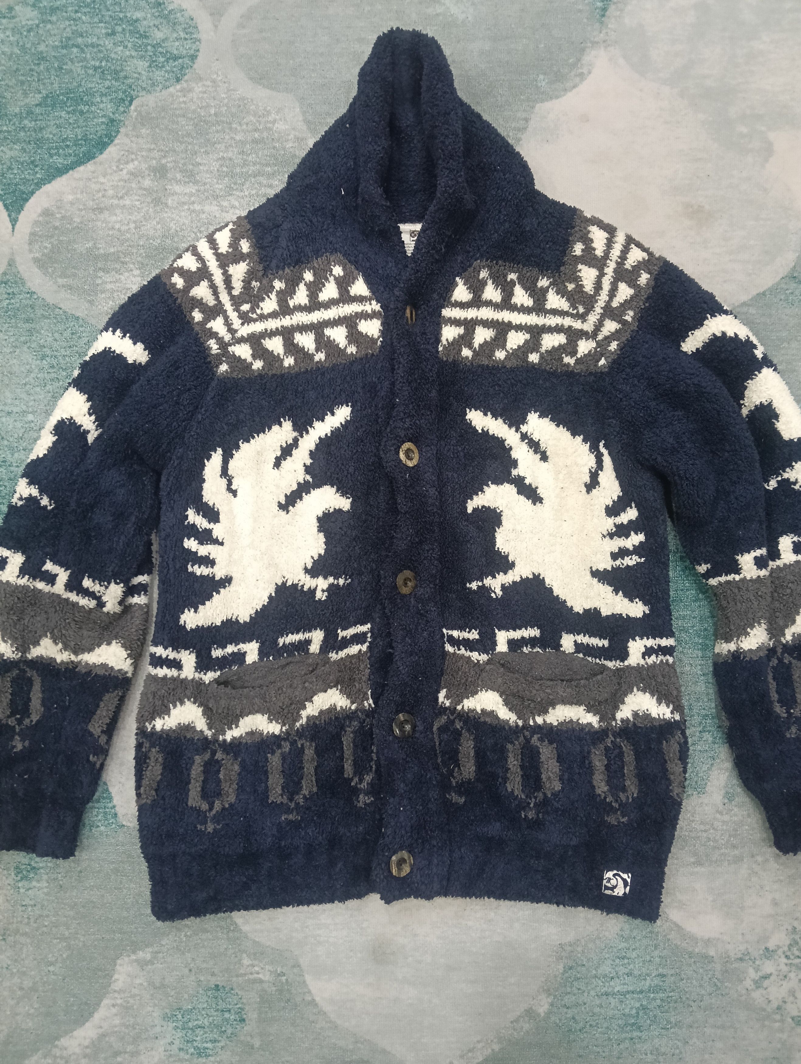 Beauty Beast × Errolson Hugh × Japanese Brand Vintage Kashwere Like Fleece Size US L / EU 52-54 / 3 - 3 Thumbnail