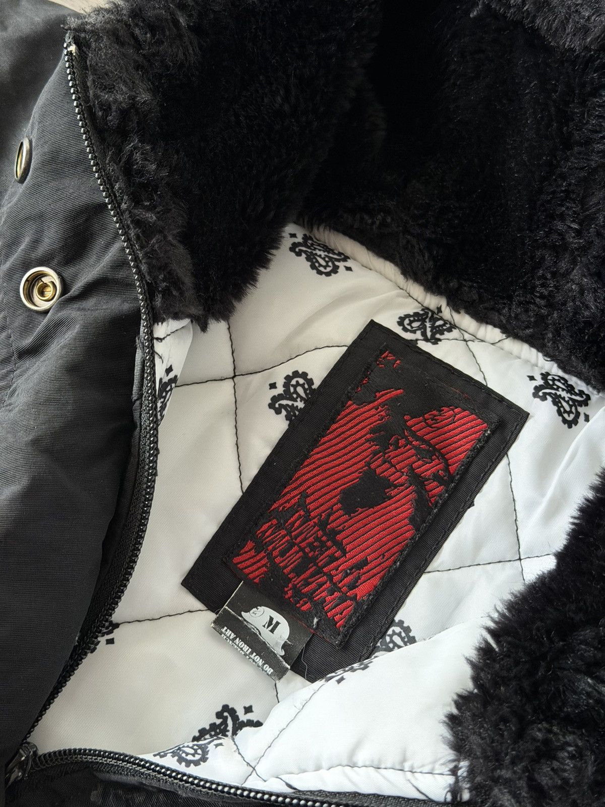 Affliction ‼️Y2K Metal Mulisha Monogram Printed Back Logo Fure Jacket‼️ Size US M / EU 48-50 / 2 - 19 Thumbnail