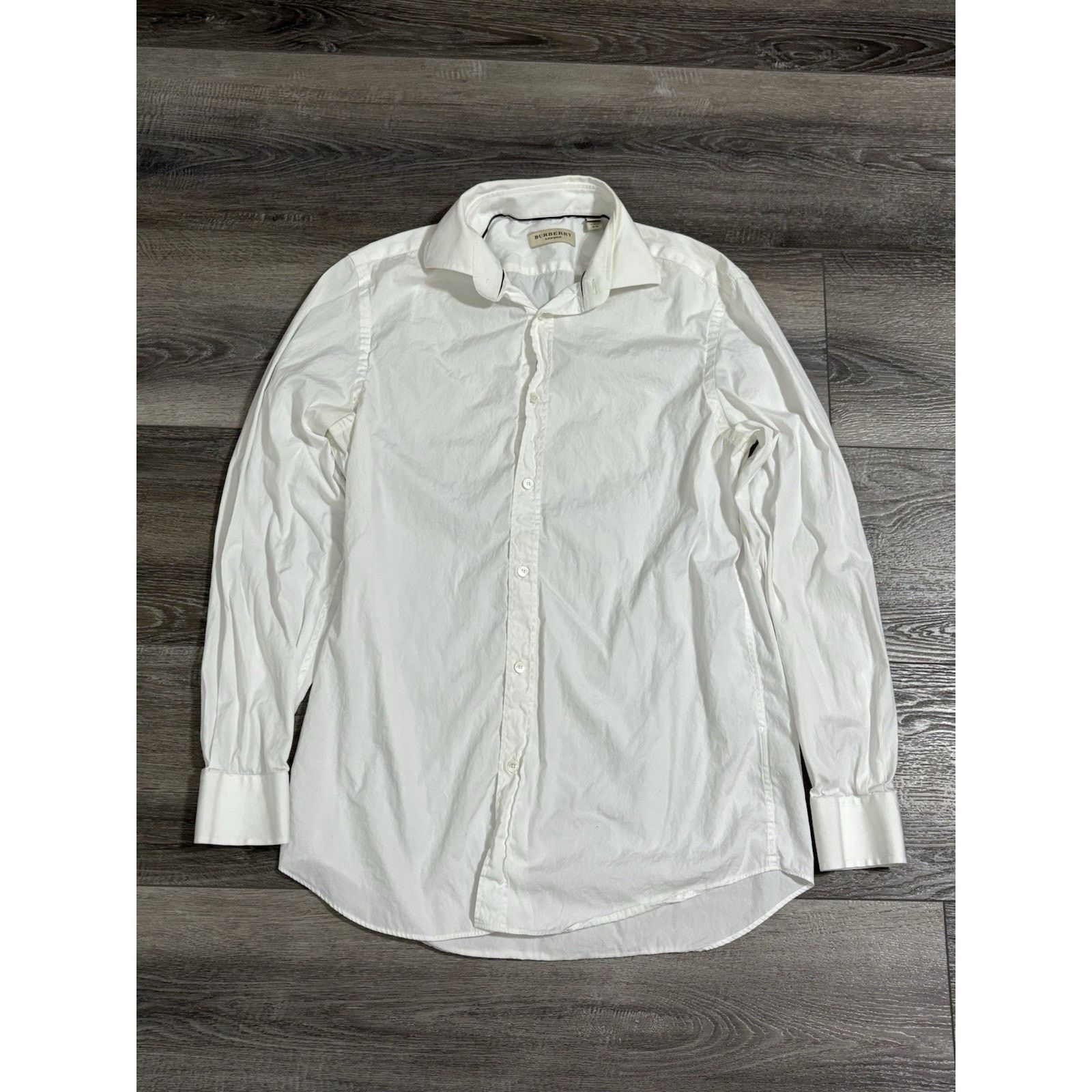Burberry Burberry London White Long Sleeve Button Up - Men’s 15 (38) Size US L / EU 52-54 / 3 - 1 Thumbnail