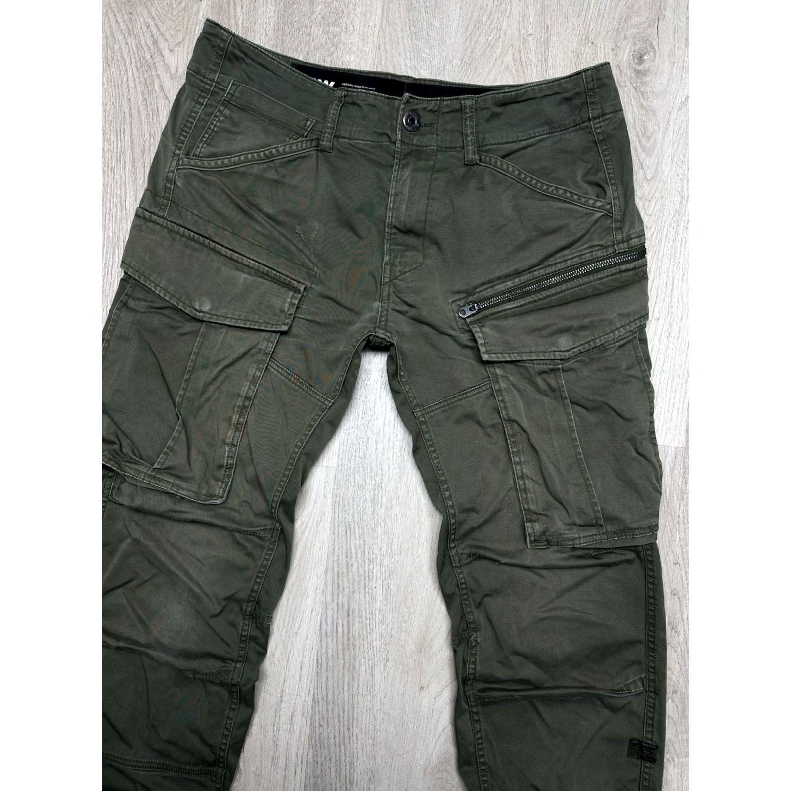 G-Star G-Star Rovic Zip 3D Straight Tapered Cargo Pants Mens Size 32 Green Cargo Pocket 34 Inseam Size US 32 / EU 48 - 2 Thumbnail