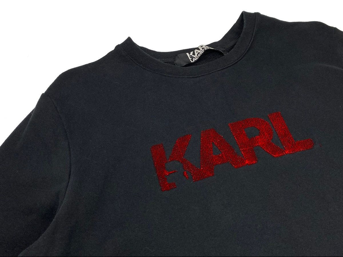 Karl Lagerfeld KARL LAGERFELD MENS BALCK SWEATSHIRT RED LOGO COTTON SIZE L Size US L / EU 52-54 / 3 - 4 Thumbnail