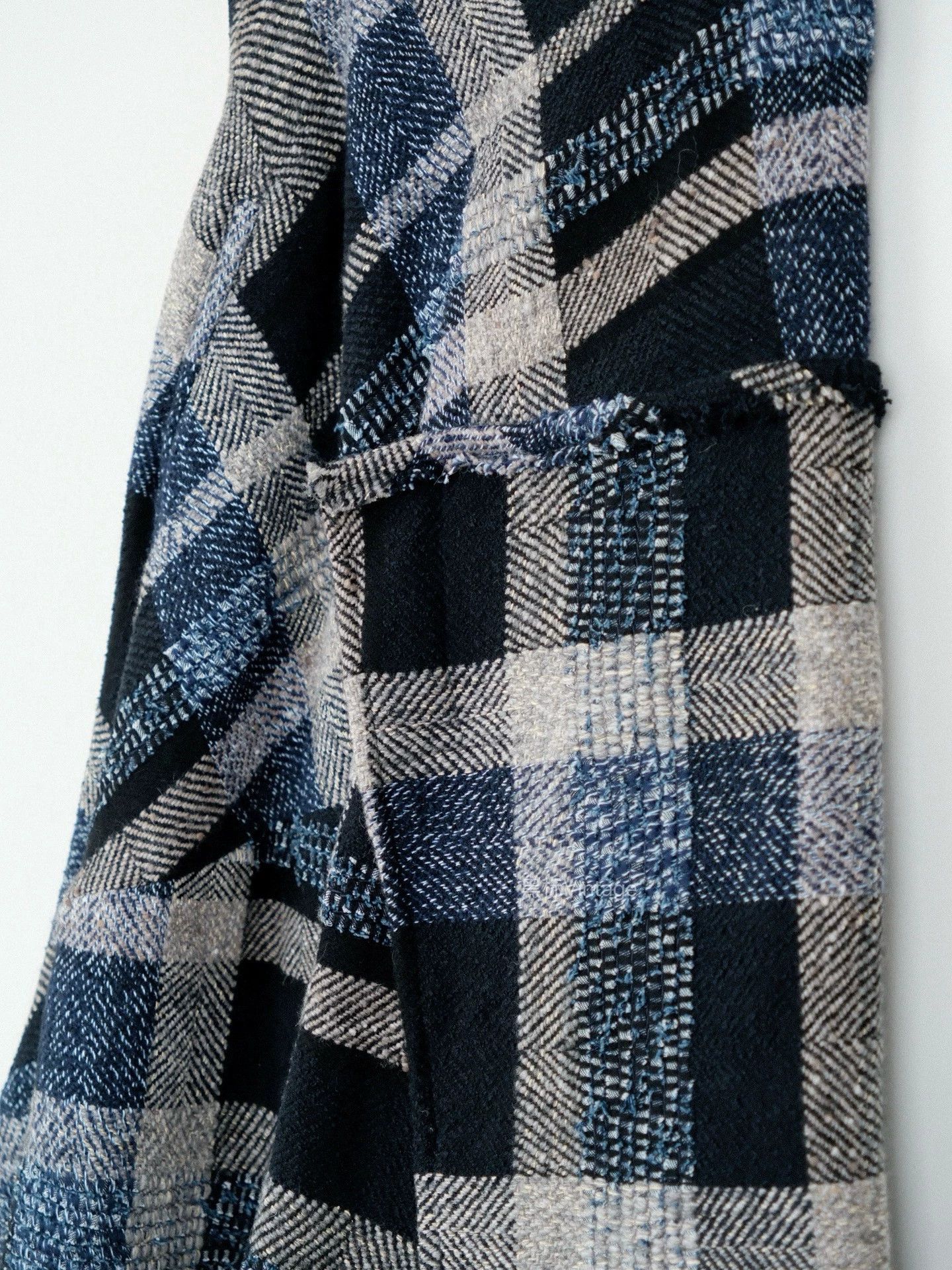 Yohji Yamamoto Yohji Yamamoto 18AW Vintage Deconstructed Check Tweed Skirt Size 26" / US 2 / IT 38 - 6 Thumbnail