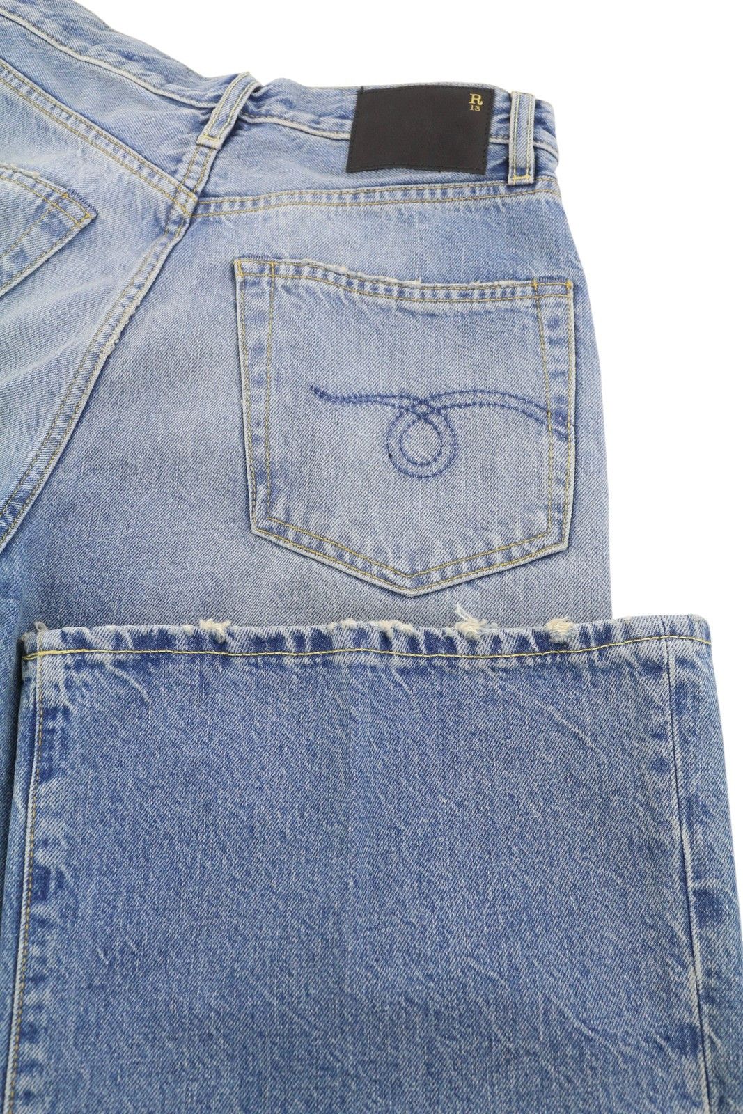 R13 CHARLOTTE 26 Merrin Blue Faded Flared High PF25 86831 Size 26" / US 2 / IT 38 - 6 Thumbnail
