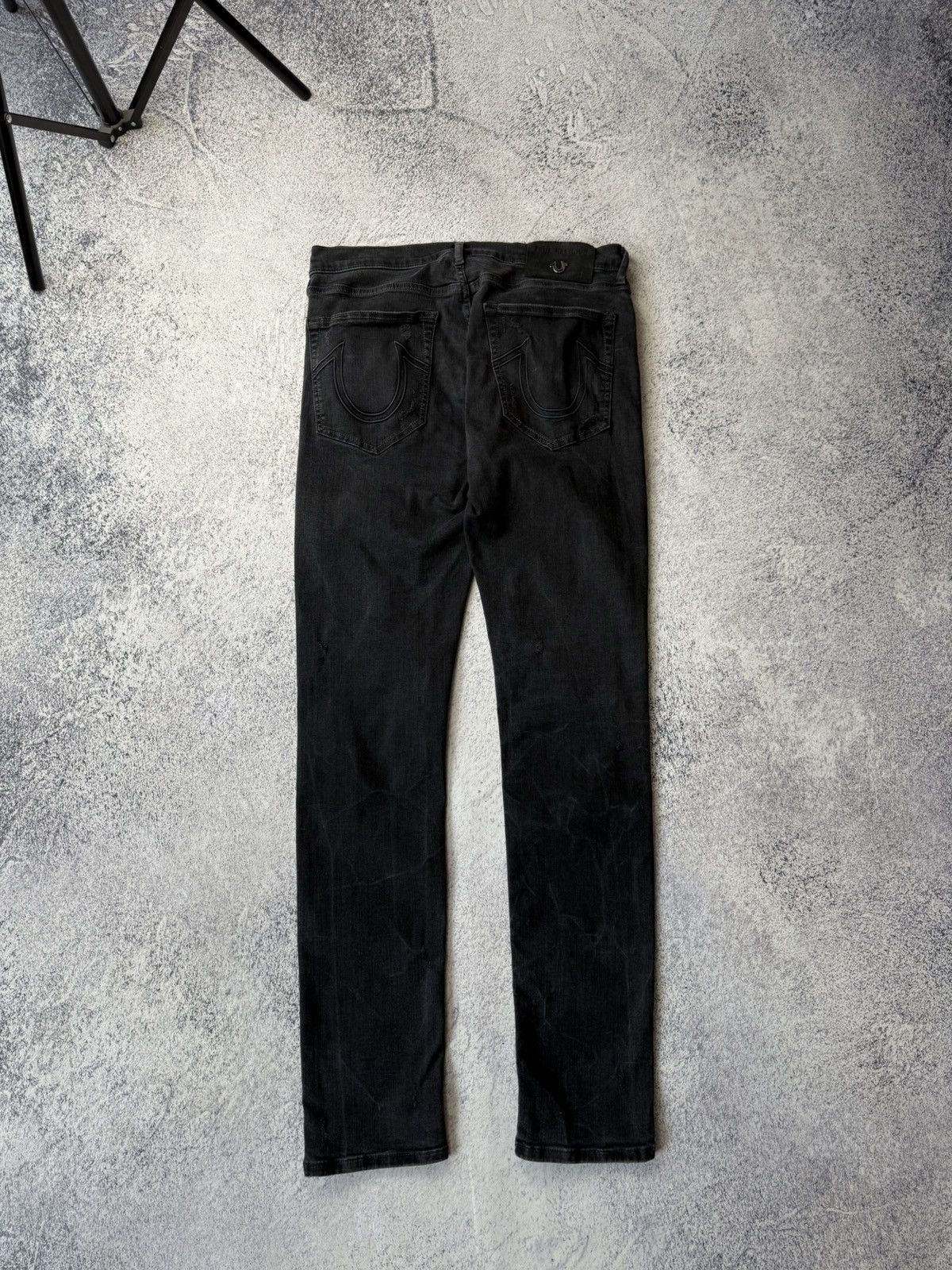 Japanese Brand Vintage True Religion Black Jeans Chief Keef Awant Garde Size US 36 / EU 52 - 1 Thumbnail