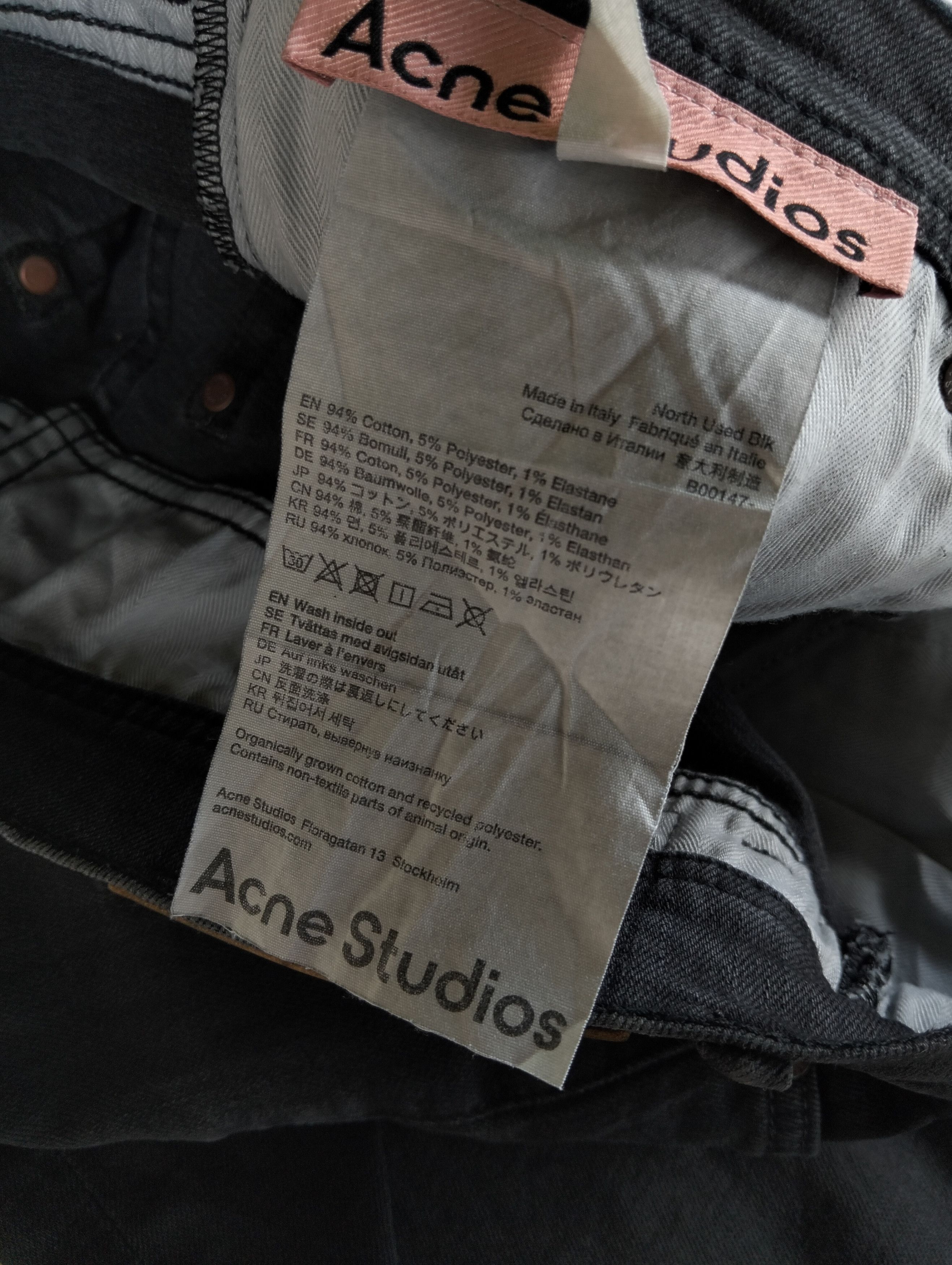 Acne Studios Acne Studios North Used Black Skinny Jeans Size US 31 - 11 Thumbnail