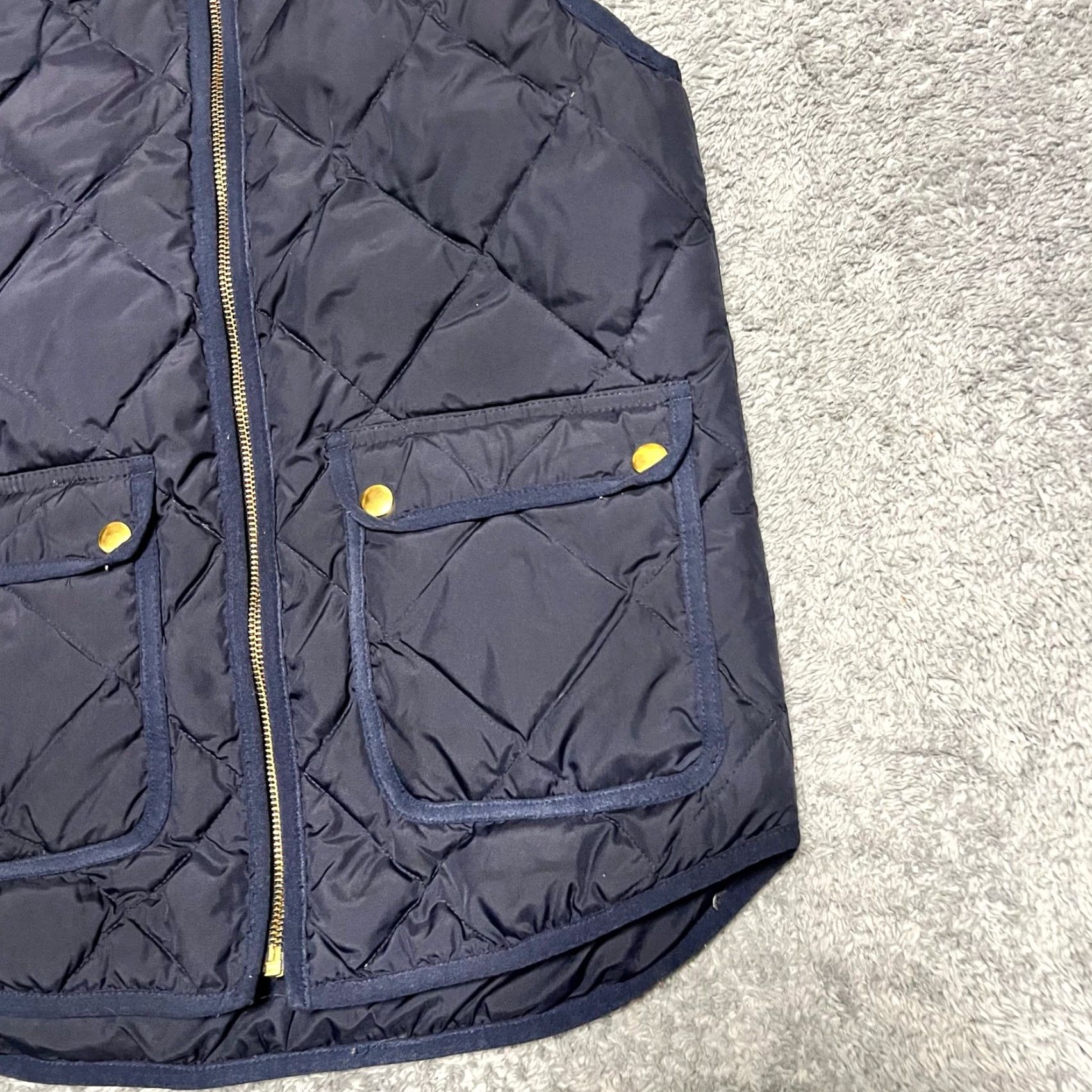 J.Crew VINTAGE J. Crew Vest Womens XXS Excursion Quilted Puffer Jacket Navy Blue Down Size XXS / US 00 / IT 34 - 2 Thumbnail