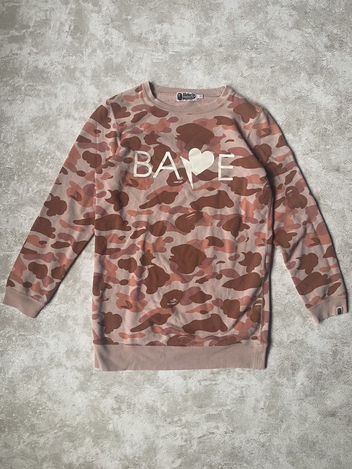 Bape Rare Crazy Pink Monogram Sweatshirt Bape Size XS / US 0-2 / IT 36-38 - 1 Thumbnail