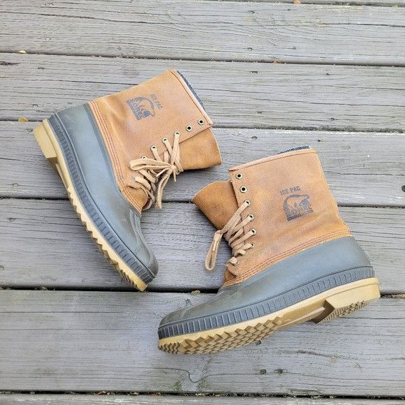 SOREL Vintage 90s Ice Pac Sorel Brown Roughout Suede Leather Duck Size US 11 / EU 44 - 2 Thumbnail