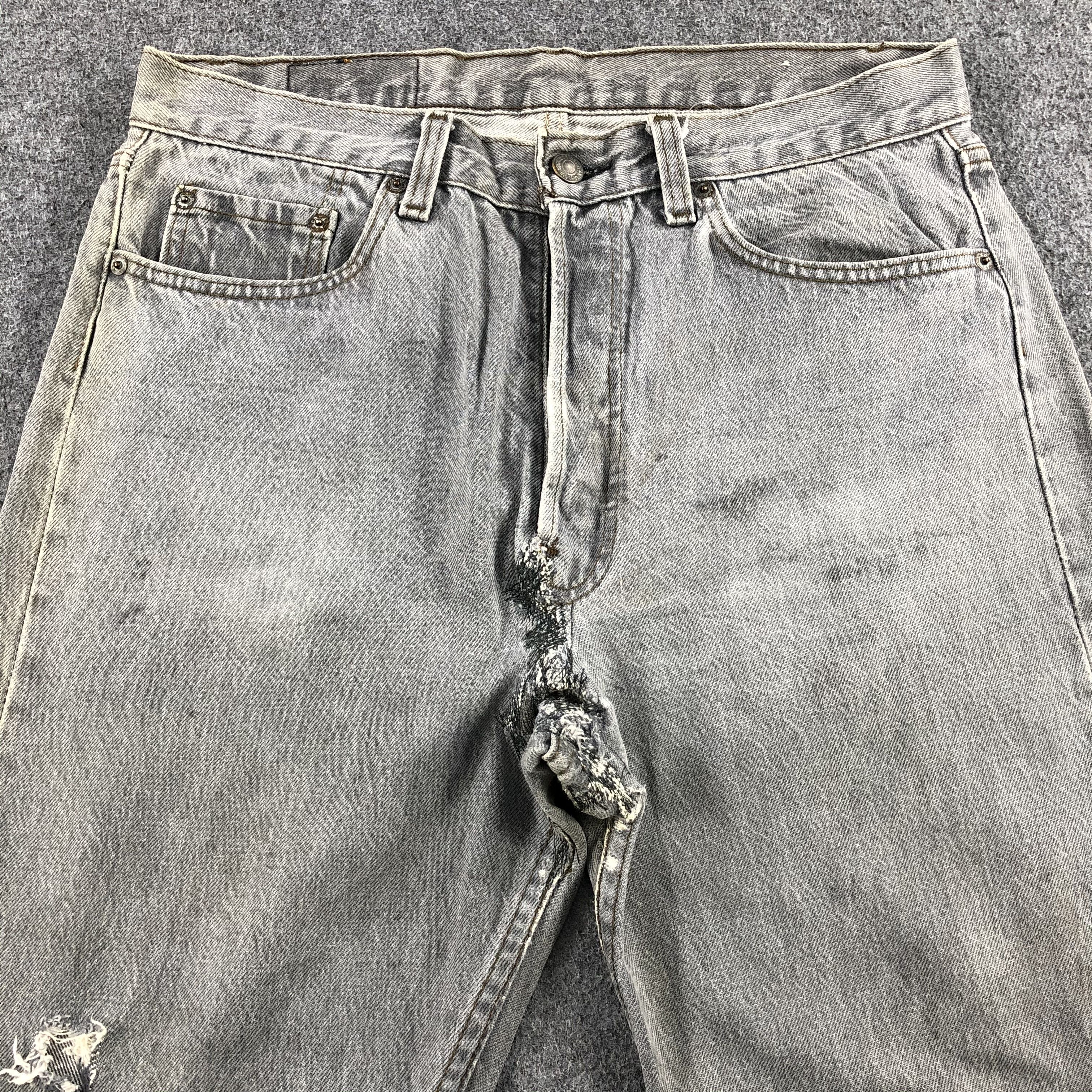Levi's Vintage 80s Ripped Levis 501 Earth Tone Jeans-J1425 Size US 33 - 3 Thumbnail