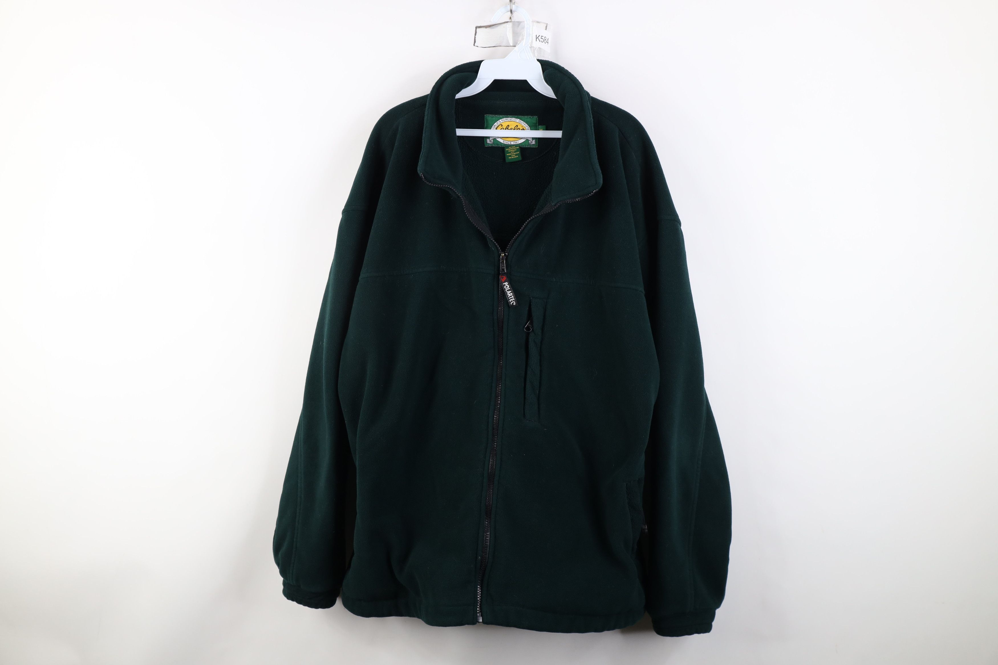 Cabelas Vintage 90s Cabelas Heavy Polartec Fleece Zip Jacket Green Size US XXL / EU 58 / 5 - 1 Thumbnail