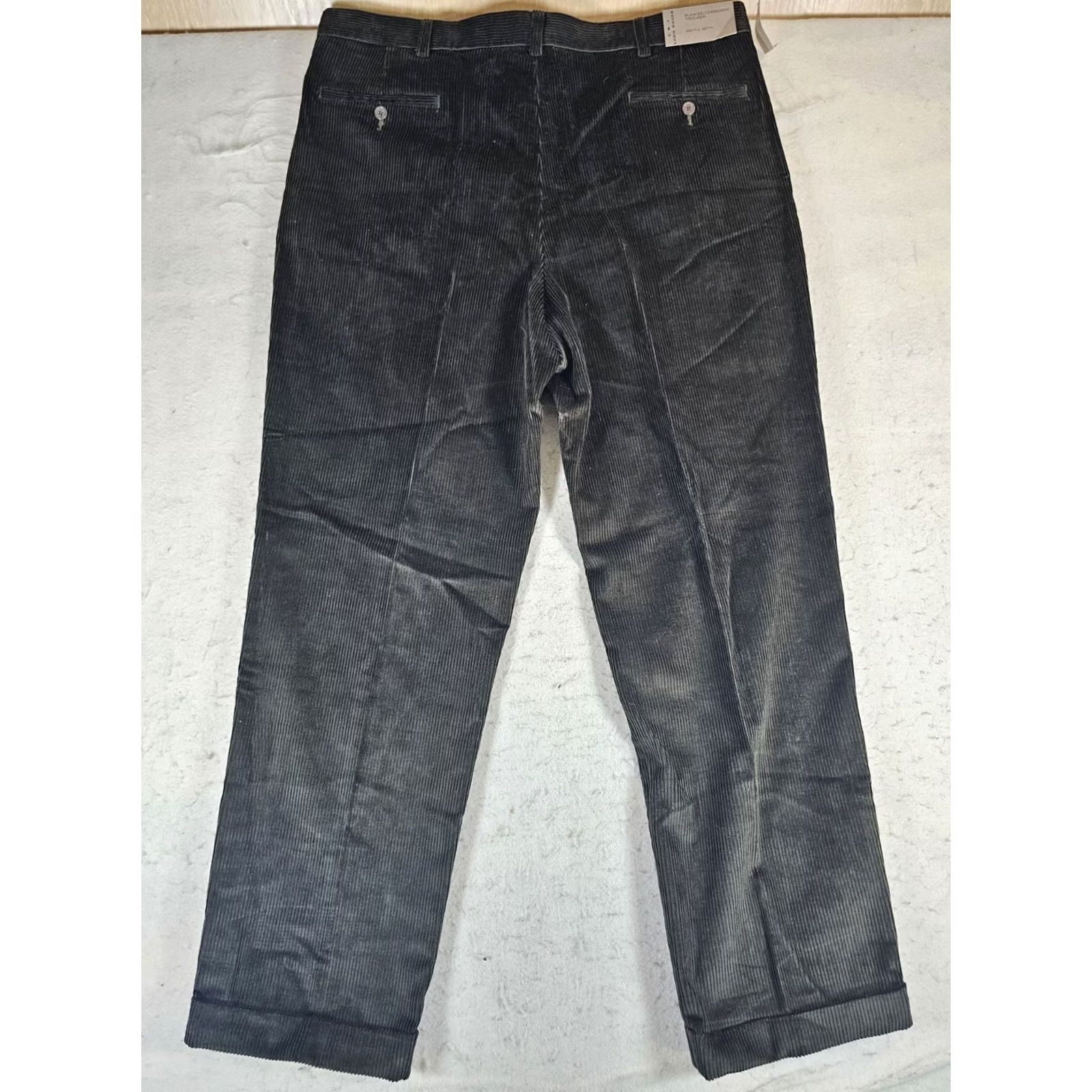Eddie Bauer VINTAGE Eddie Bauer Corduroy Pants Mens 40x32 Pleated Cuffed Y2K Olive 90s Size US 40 / EU 56 - 4 Thumbnail