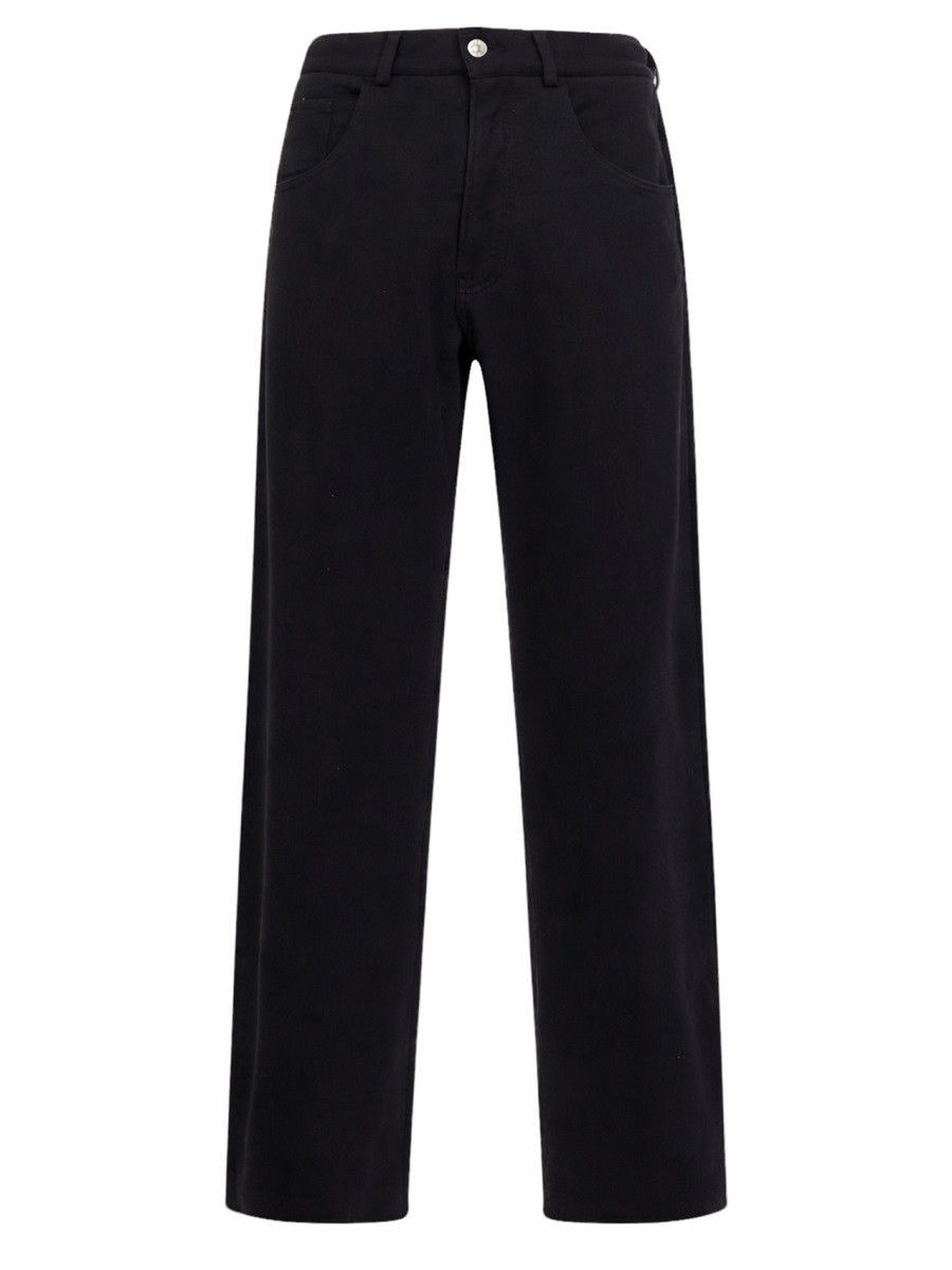 MM6 MM6 WIDE COTTON PANTS - BLACK Size 28" / US 6 / IT 42 - 1 Thumbnail