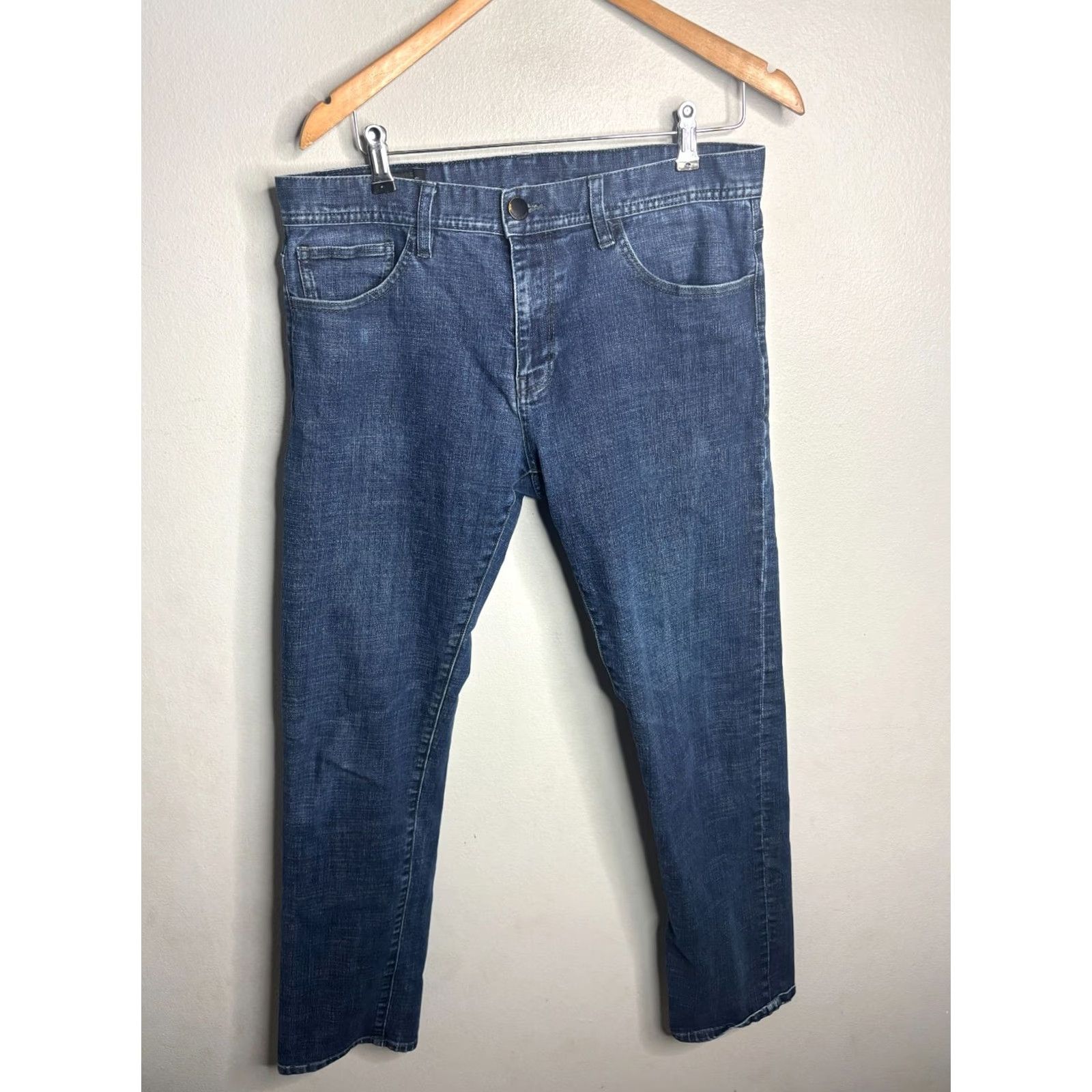 Armani Exchange Armani Exchange Jeans Slim Fit 5-Pocket Indigo Blue Size 33 Mens Denim Dark Blue 8NZJ13Z1SAZ55AA Size US 33 - 3 Thumbnail