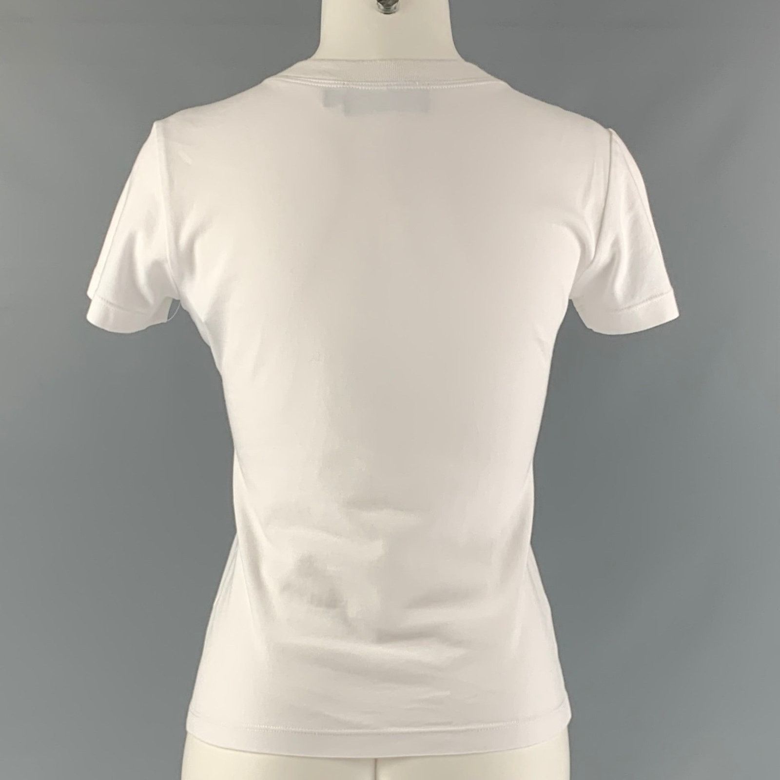 Brandon Maxwell BRANDON MAXWELL Size S White Cotton T-Shirt Size S / US 4 / IT 40 - 4 Thumbnail