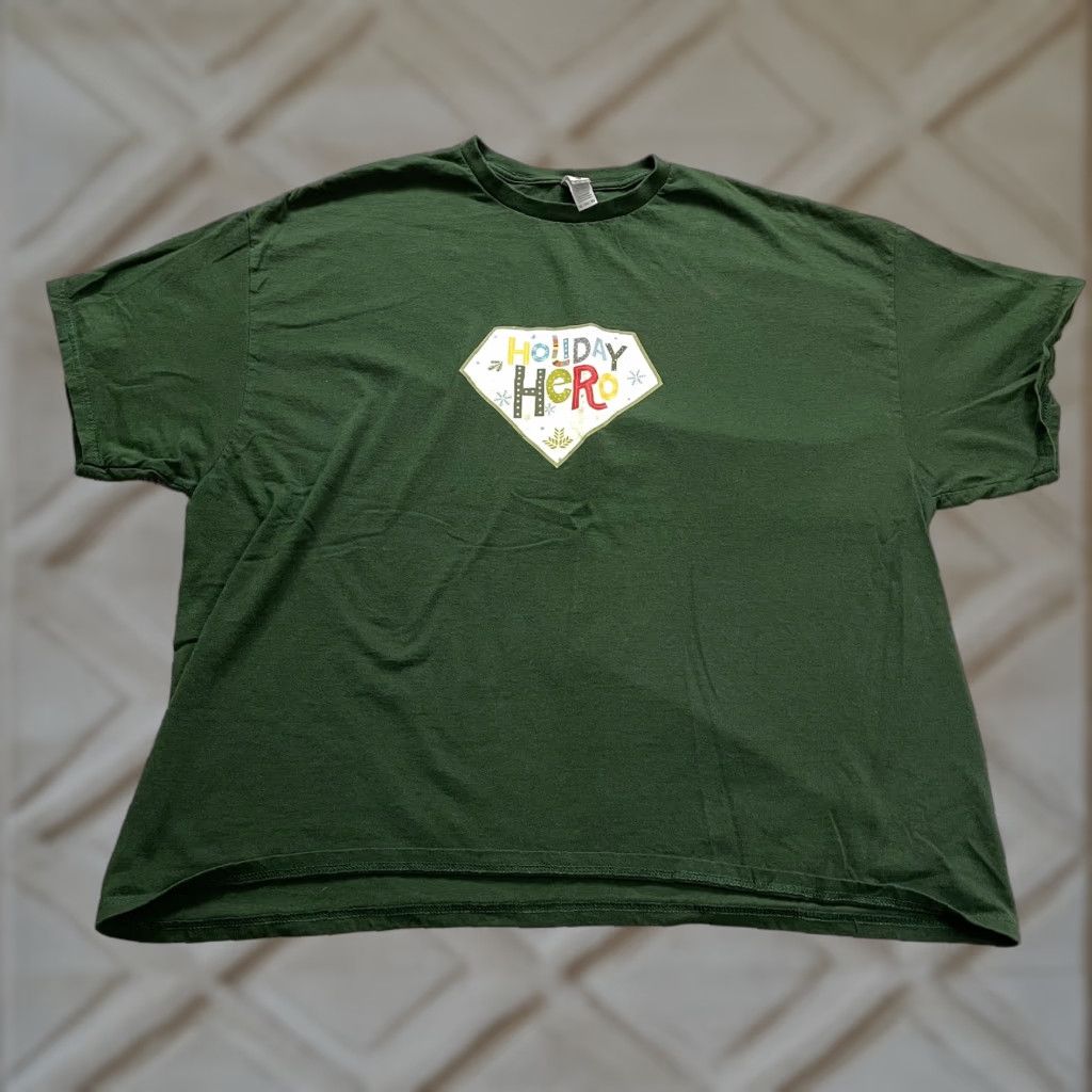 Gildan Gildan Heavy Cotton T-Shirt Men's 3XL Green Holiday Christmas Crew Neck Short Sleeve Casual Size US XXL / EU 58 / 5 - 1 Thumbnail