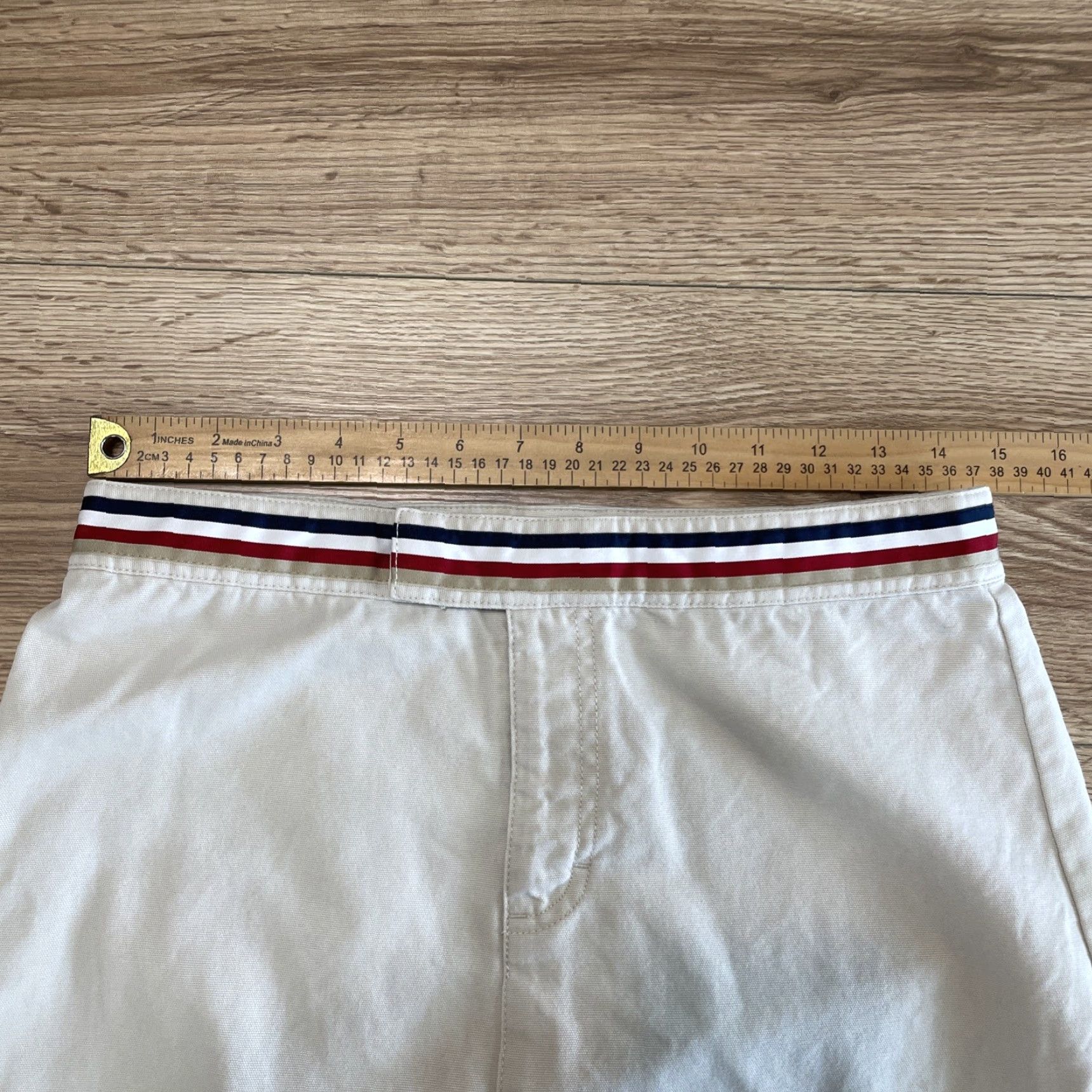 Tommy Hilfiger VINTAGE Tommy Hilfiger Women's Skirt Size 4 Knee Length A-Line Tan Cotton Pockets Size 27" / US 4 / IT 40 - 3 Thumbnail