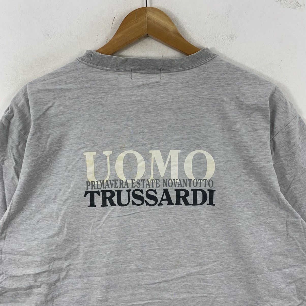 Trussardi Vintage TRUSSARDI UOMO Back Hit Short Sleeve Tshirt Size US L / EU 52-54 / 3 - 5 Thumbnail