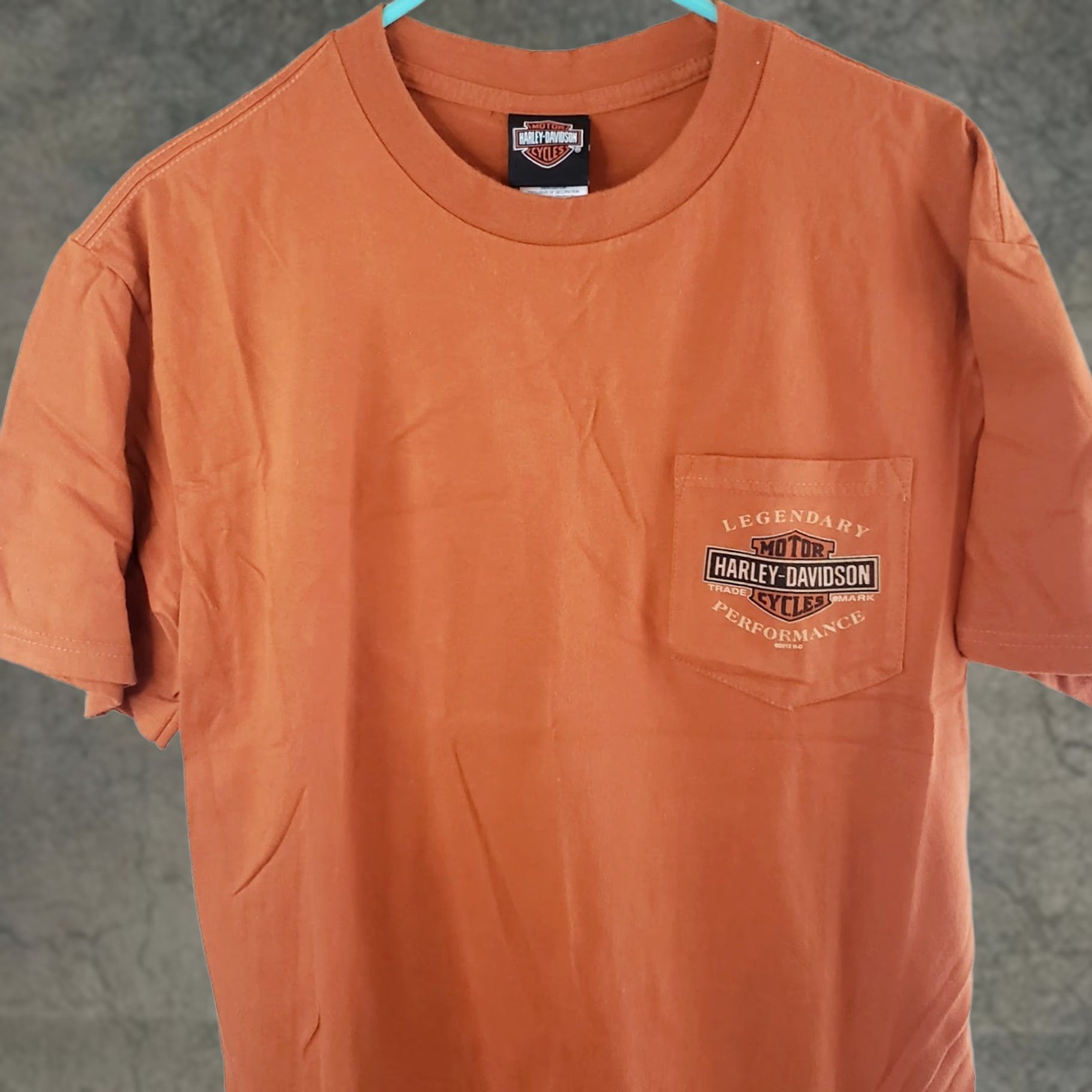 Harley Davidson Harley-Davidson Texas Longhorn Skull Grand Prairie Orange Shirt Men's L Size US L / EU 52-54 / 3 - 1 Thumbnail