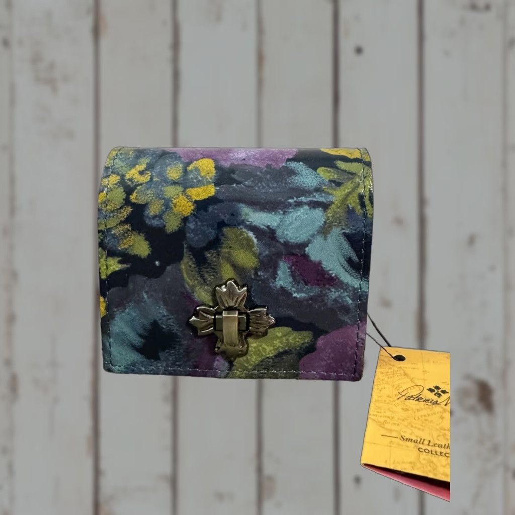 Patricia Nash Patricia Nash Alba Trifold Wallet Blueberry Harvest Floral Leather NWT RFID Wallet Small Deep Blue Nature Women Leather RFID Blocking Size ONE SIZE - 1 Thumbnail