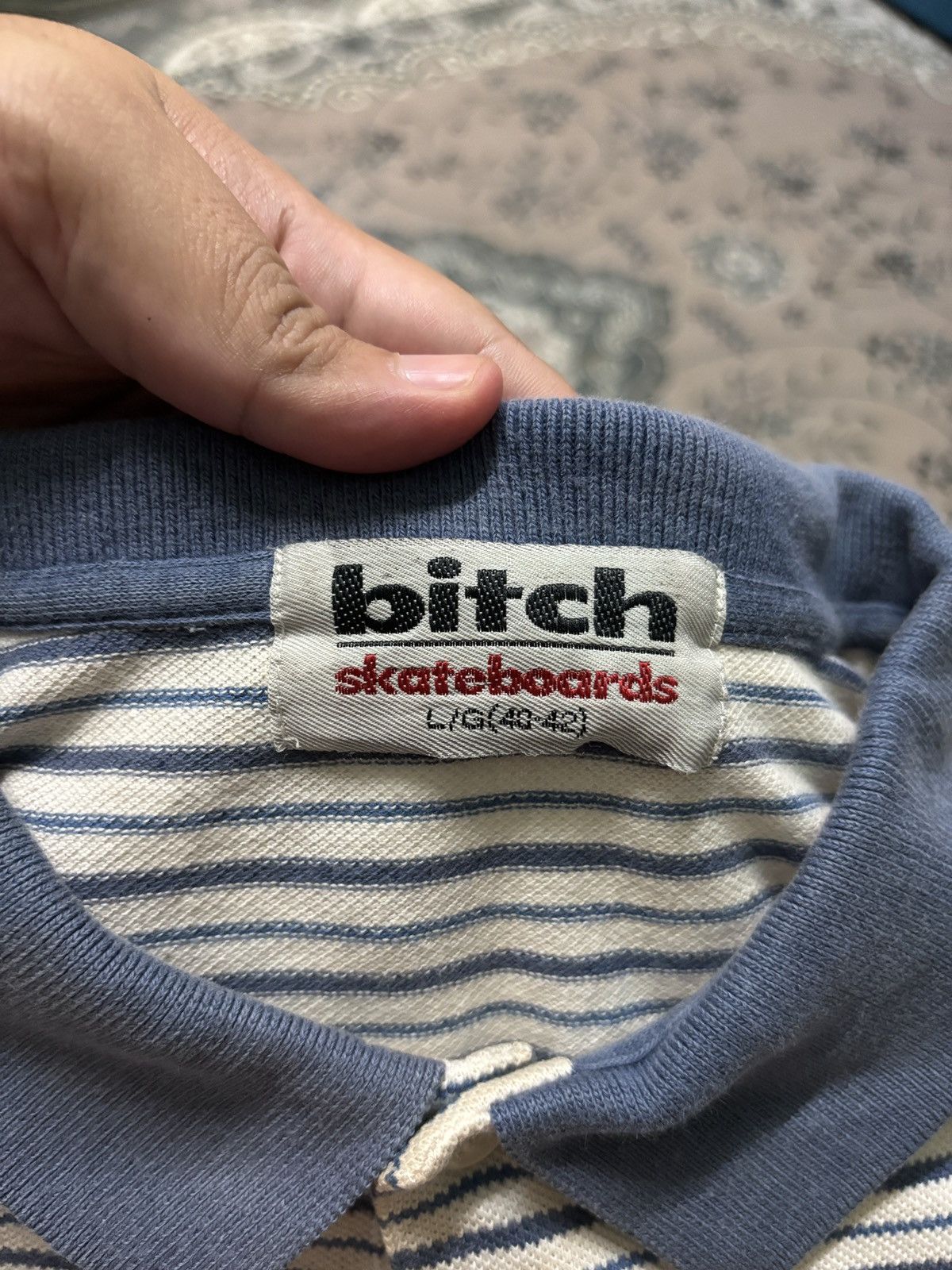 Welcome Skateboards ‼️RARE‼️VINTAGE BITCH SKATEBOARDS STRIPED POLO TEE💥 Size US L / EU 52-54 / 3 - 16 Thumbnail