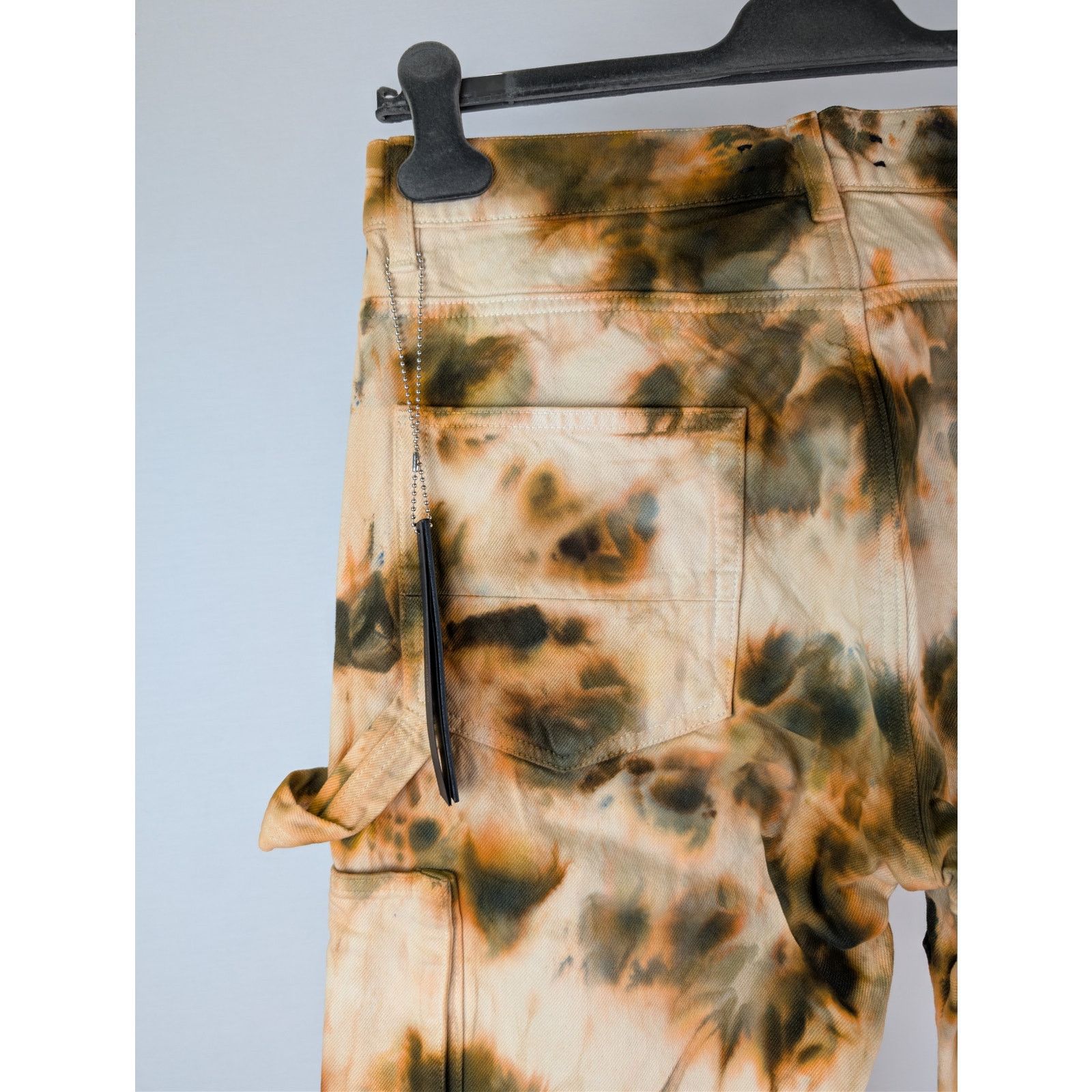Amiri o1rshd1 Tie Dye Carpenter Pants in Khaki Size US 31 - 16 Thumbnail