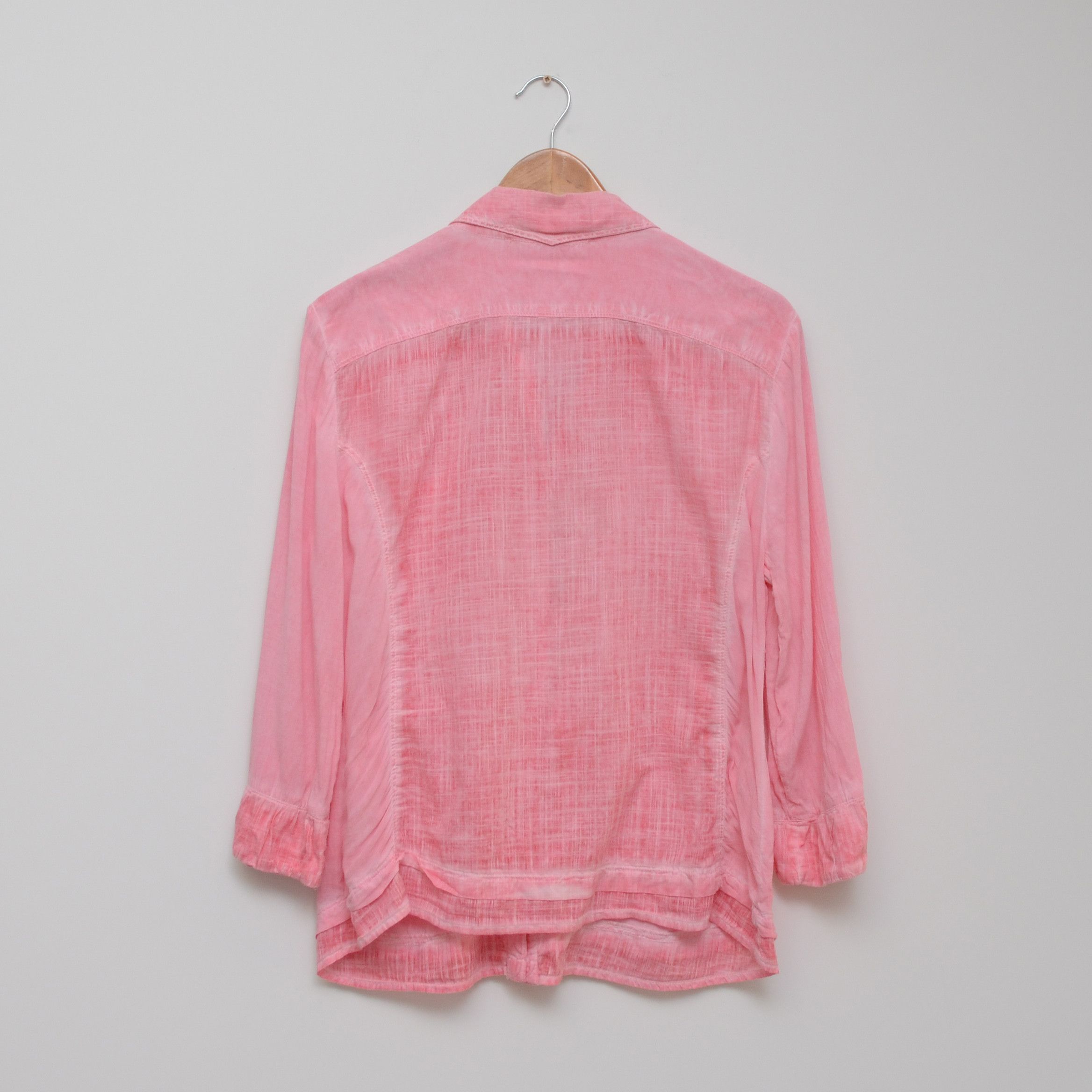 Bottega Desires Bottega by Elisa Cavaletti Pink Capri Blouse Shirt Top L Y2K Size L / US 10 / IT 46 - 4 Thumbnail