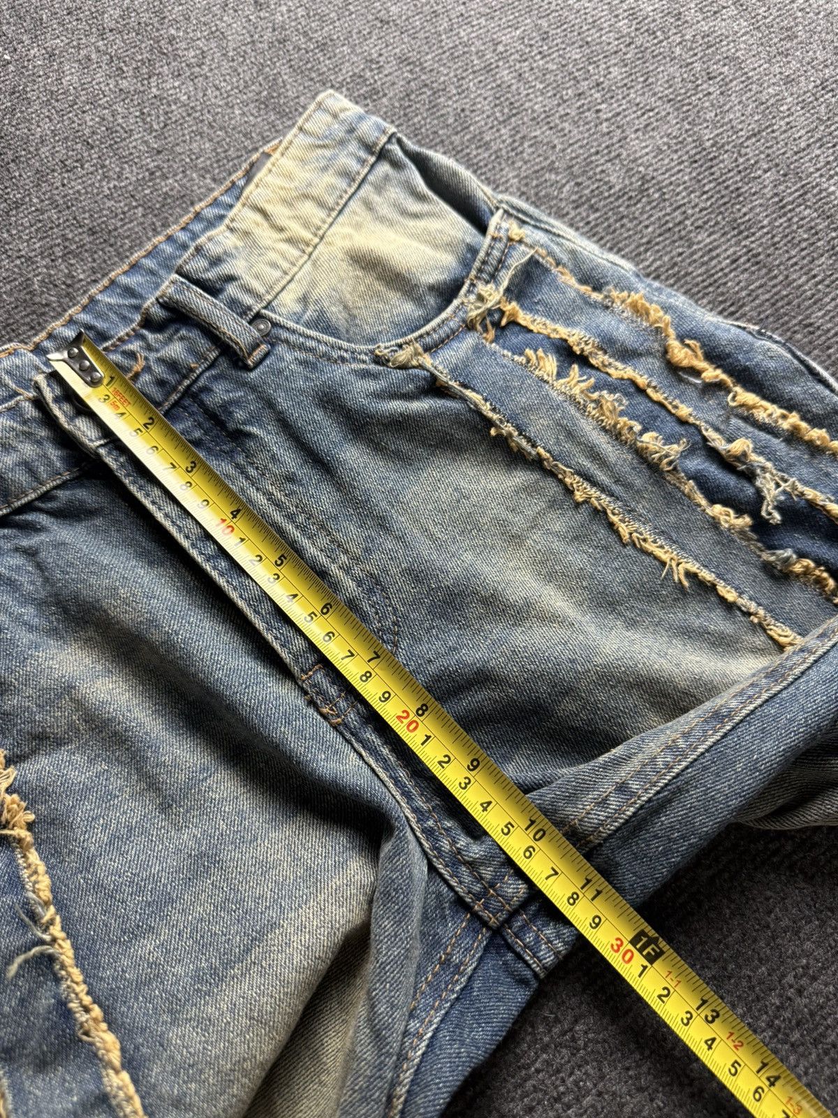 Japanese Brand Japanese Avant Garde Punk Style Distressed Panel Denim Jeans Size US 30 / EU 46 - 17 Thumbnail
