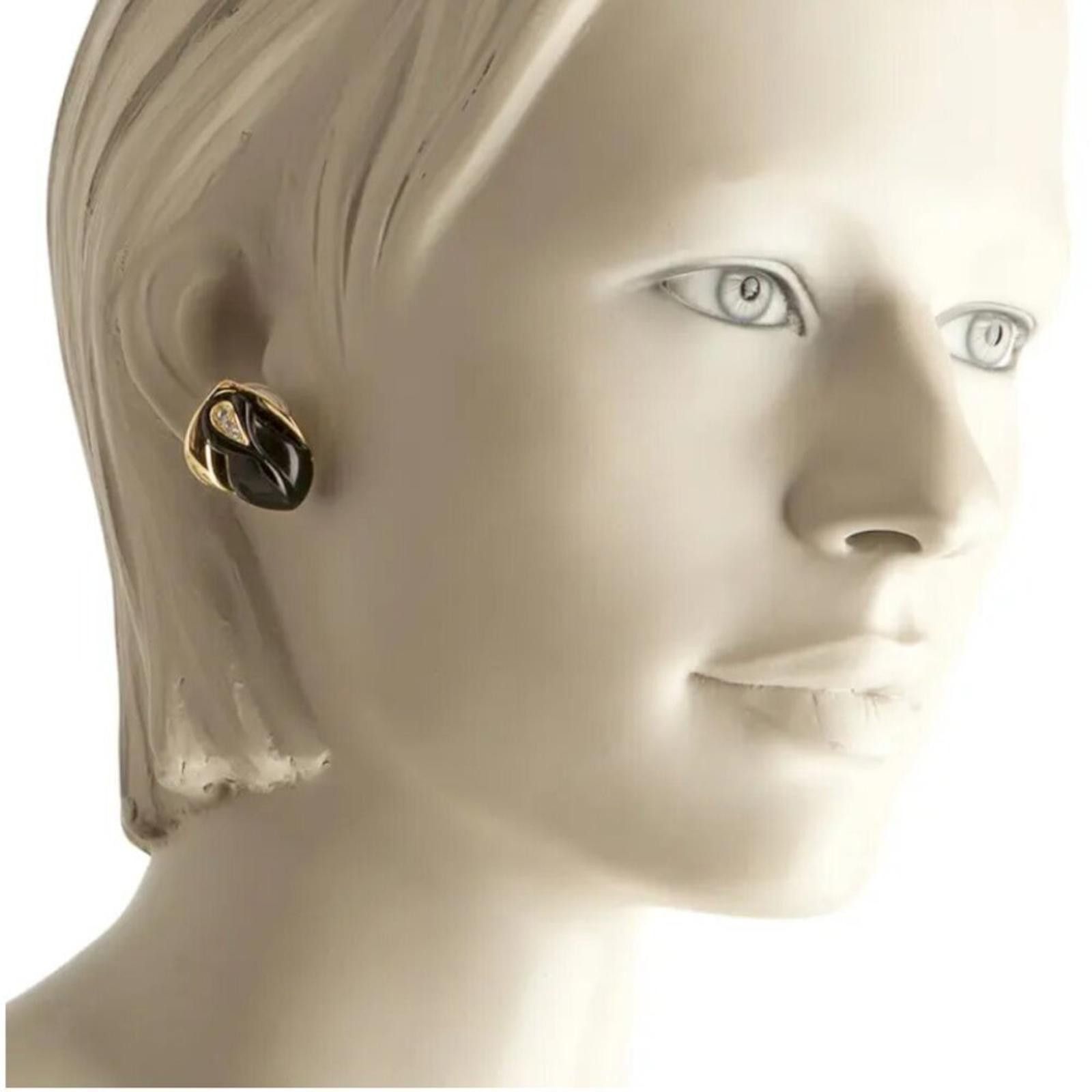 Other Vintage 1980's KJL for AVON Black Midnight Rose Earrings Size ONE SIZE - 3 Thumbnail