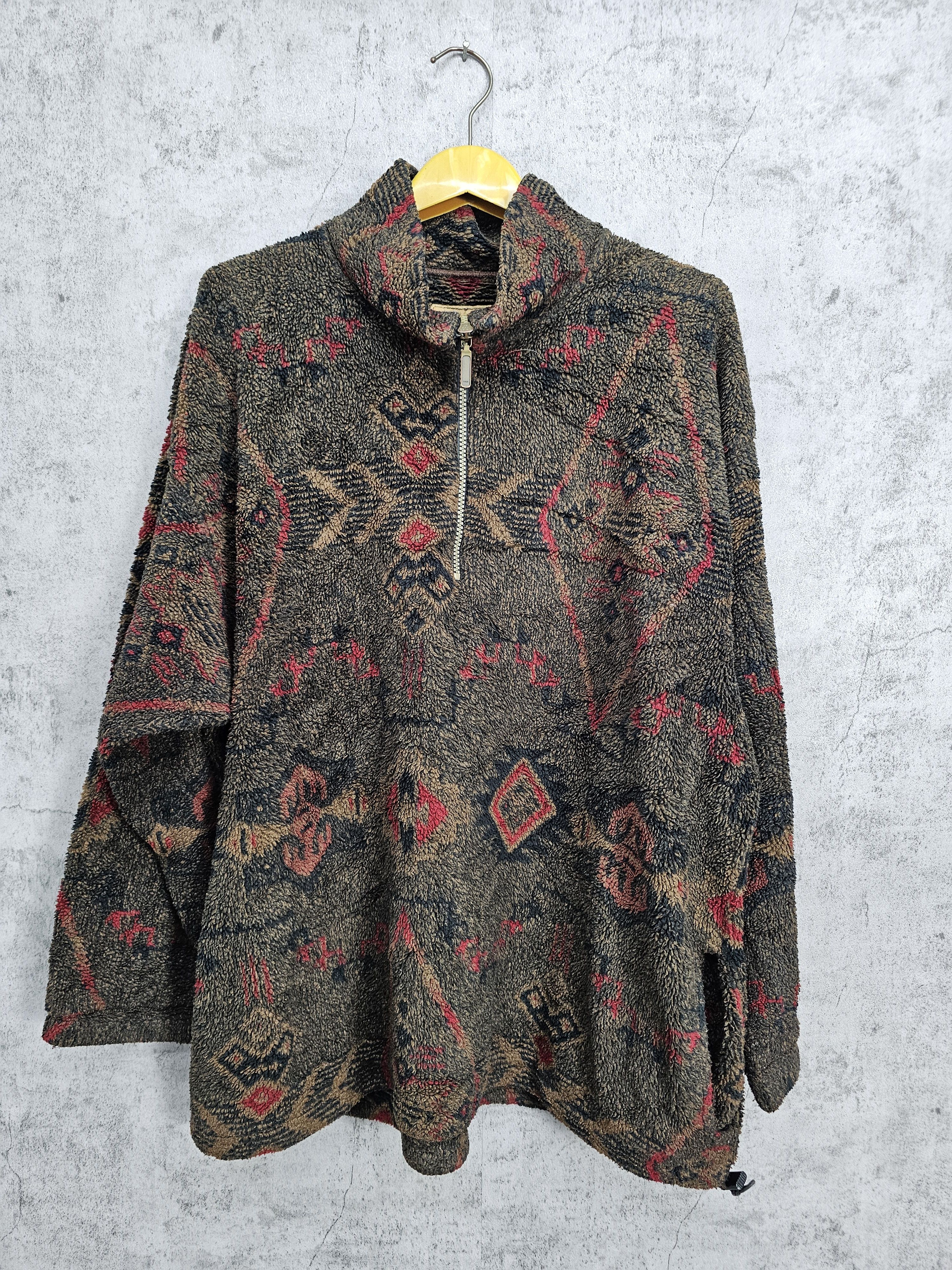 Other Vtg ALPS Aztec Abstract Design Hiking Fleece Jacket J0044 Size US XL / EU 56 / 4 - 1 Thumbnail