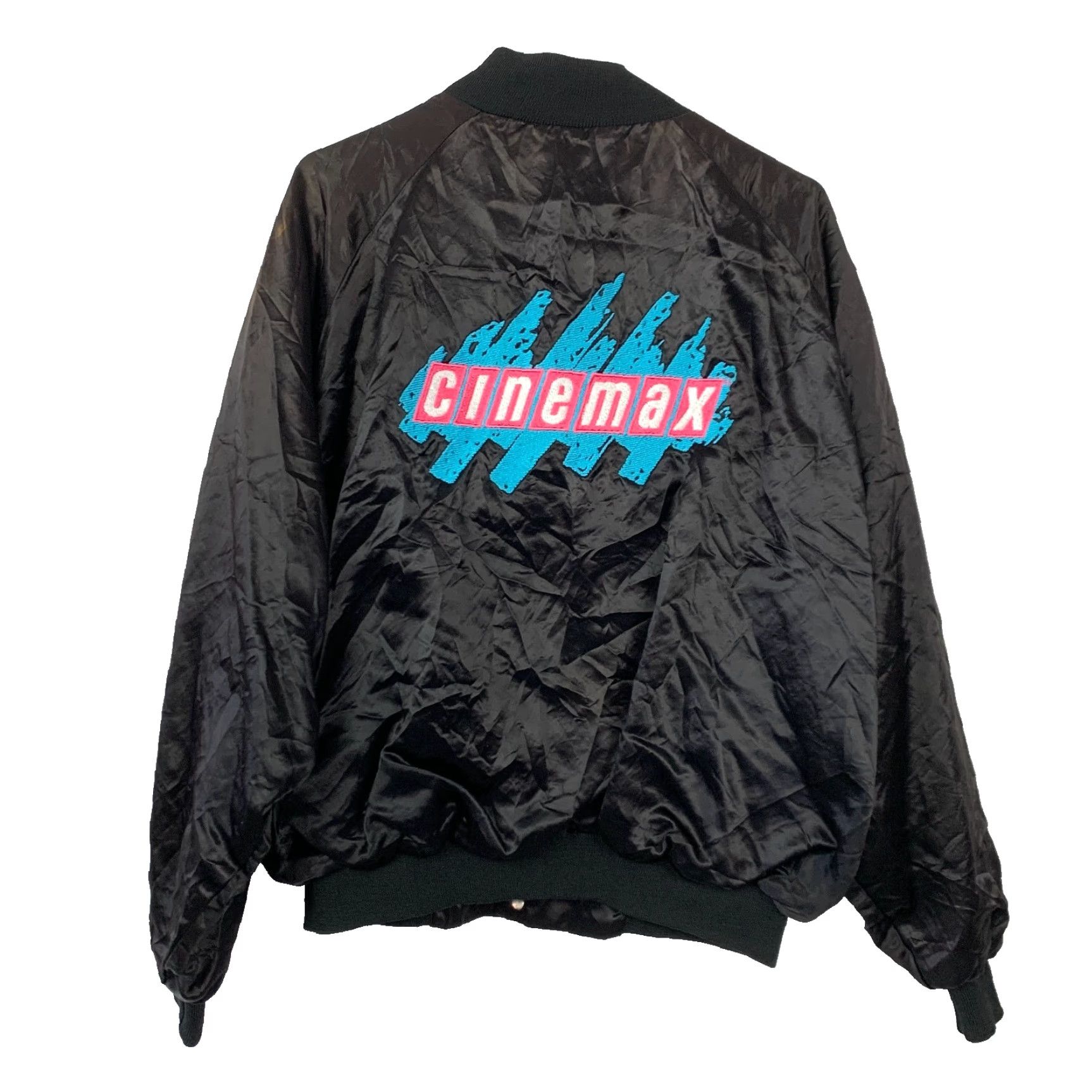 Vintage VINTAGE dvb Embroidered Black Satin Jacket XL Mens Satin Jacket Casual 80s DV B Button Front Snap Embroidered Accents Size US XL / EU 56 / 4 - 2 Thumbnail