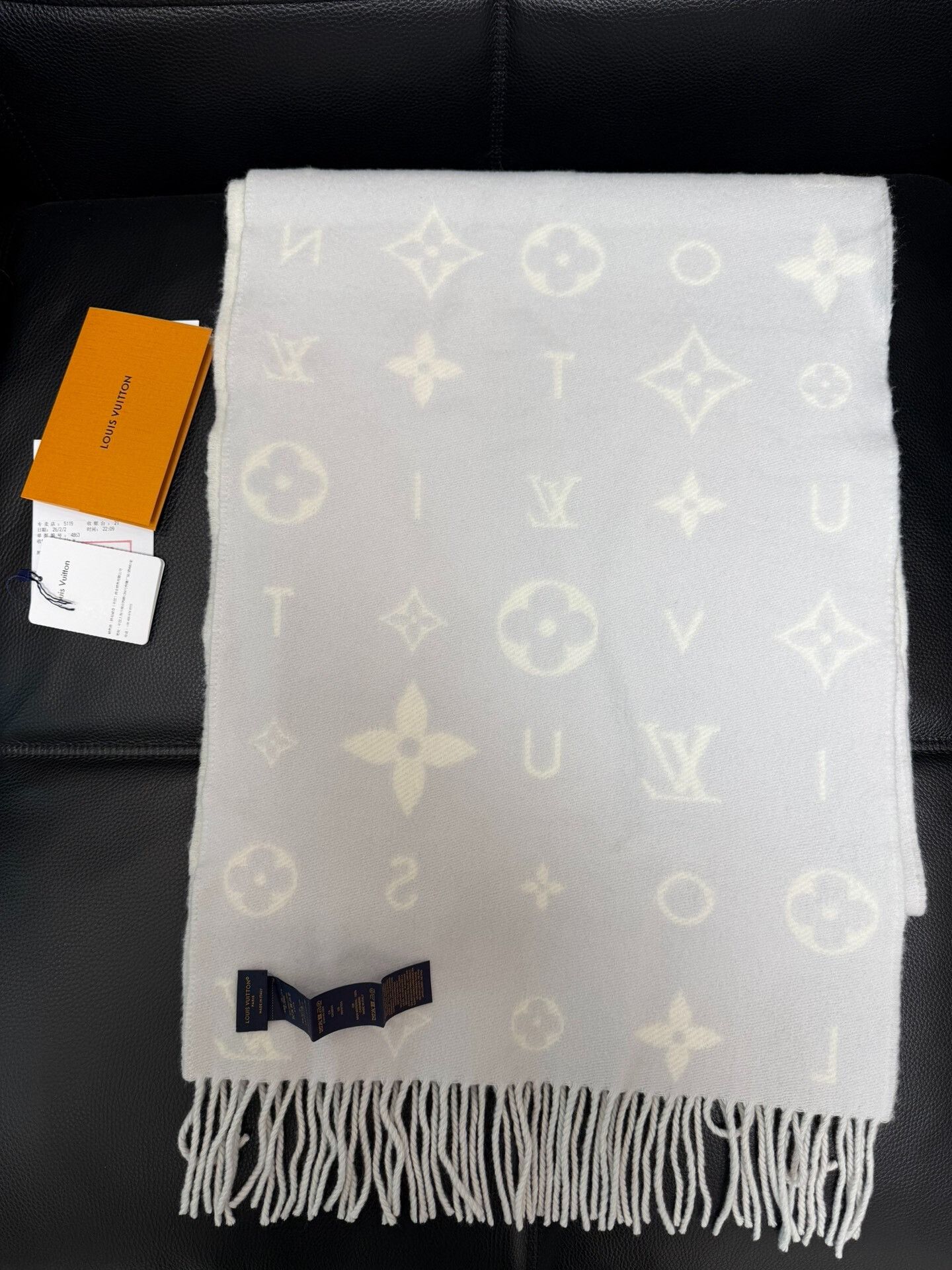 Louis Vuitton LV Small Logo Cashmere Scarf Size ONE SIZE - 1 Thumbnail