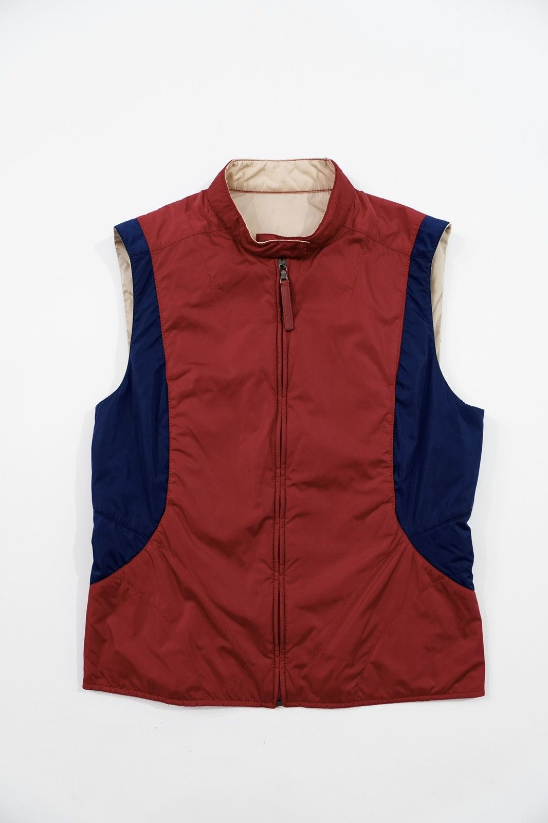 image of Early 00S Prada Sport Men’S Reversible Nylon Vest in Red, Men's (Size Small)