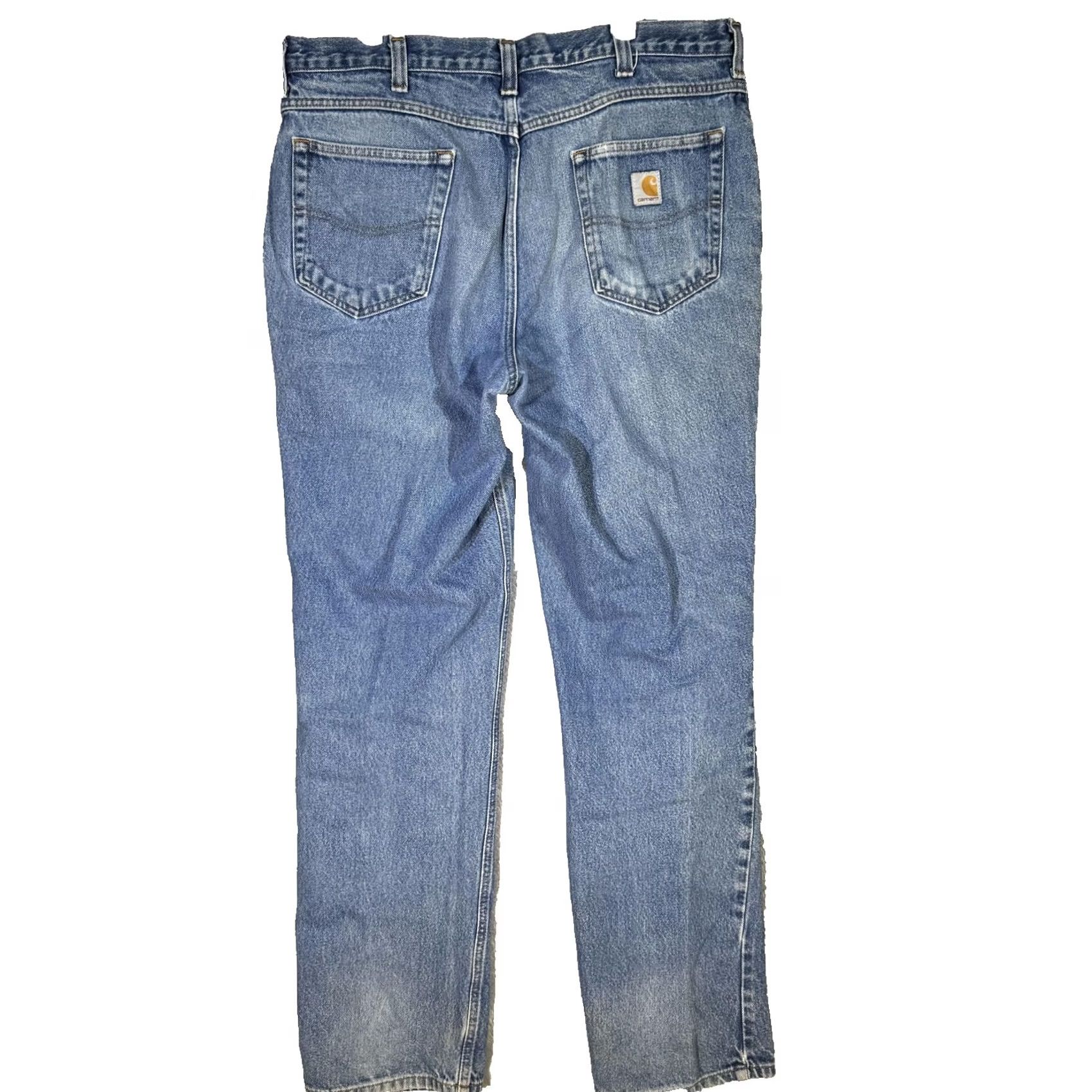 Carhartt VINTAGE Carhartt Jeans Mens 36x34 Blue Relaxed Fit Denim Straight Leg Workwear Pants Jeans Size US 36 / EU 52 - 2 Thumbnail