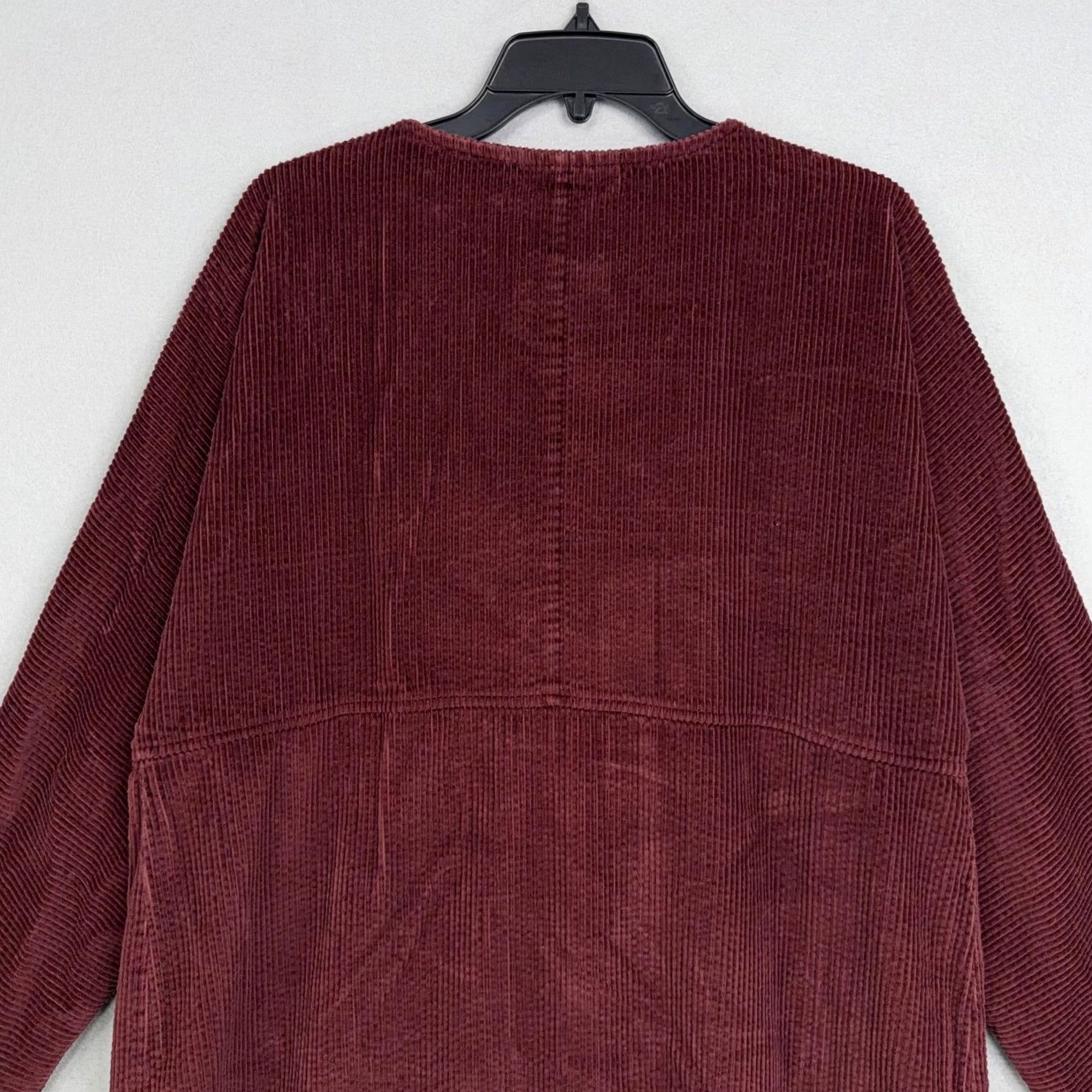 J. Jill J Jill Shirt Dress Women XL Red Corduroy Wide Wale 3/4 Sleeve Maxi Casual Size XL / US 12-14 / IT 48-50 - 5 Thumbnail