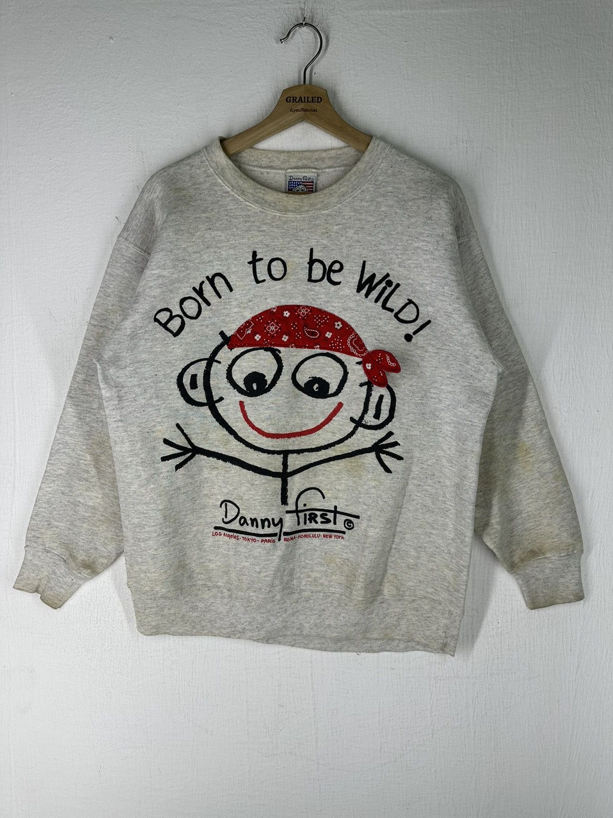 Vintage Vintage Danny First USA Born To Be Wild Sweatshirt Size US L / EU 52-54 / 3 - 1 Thumbnail