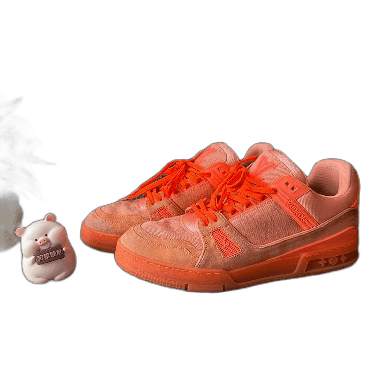 Louis Vuitton LOUIS VUITTON LV Trainer Fashion Sneakers Orange Size US 9.5 / EU 42-43 - 1 Thumbnail