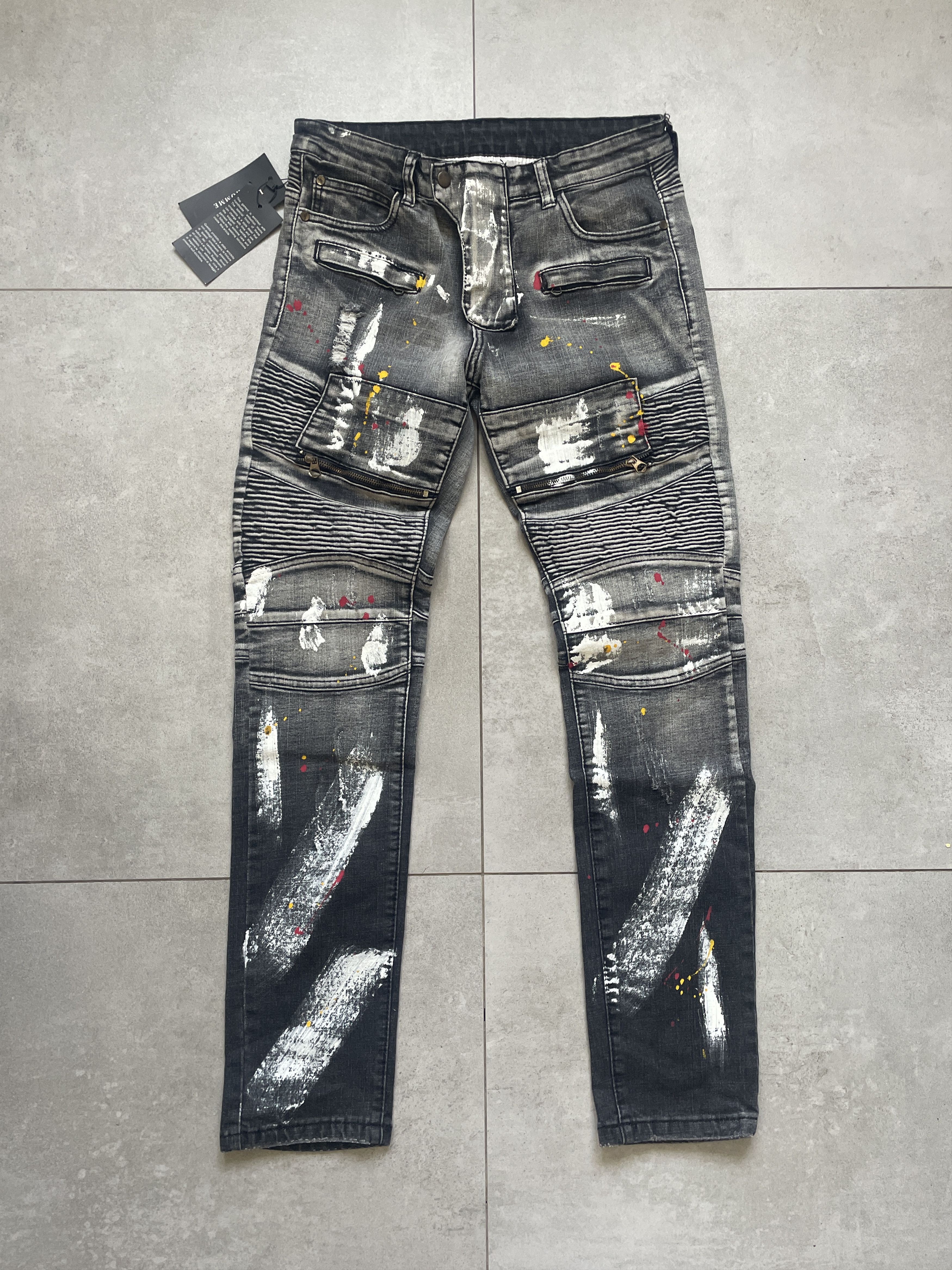 Balmain SS14 Balmain skinny biker denim Jeans | Grailed